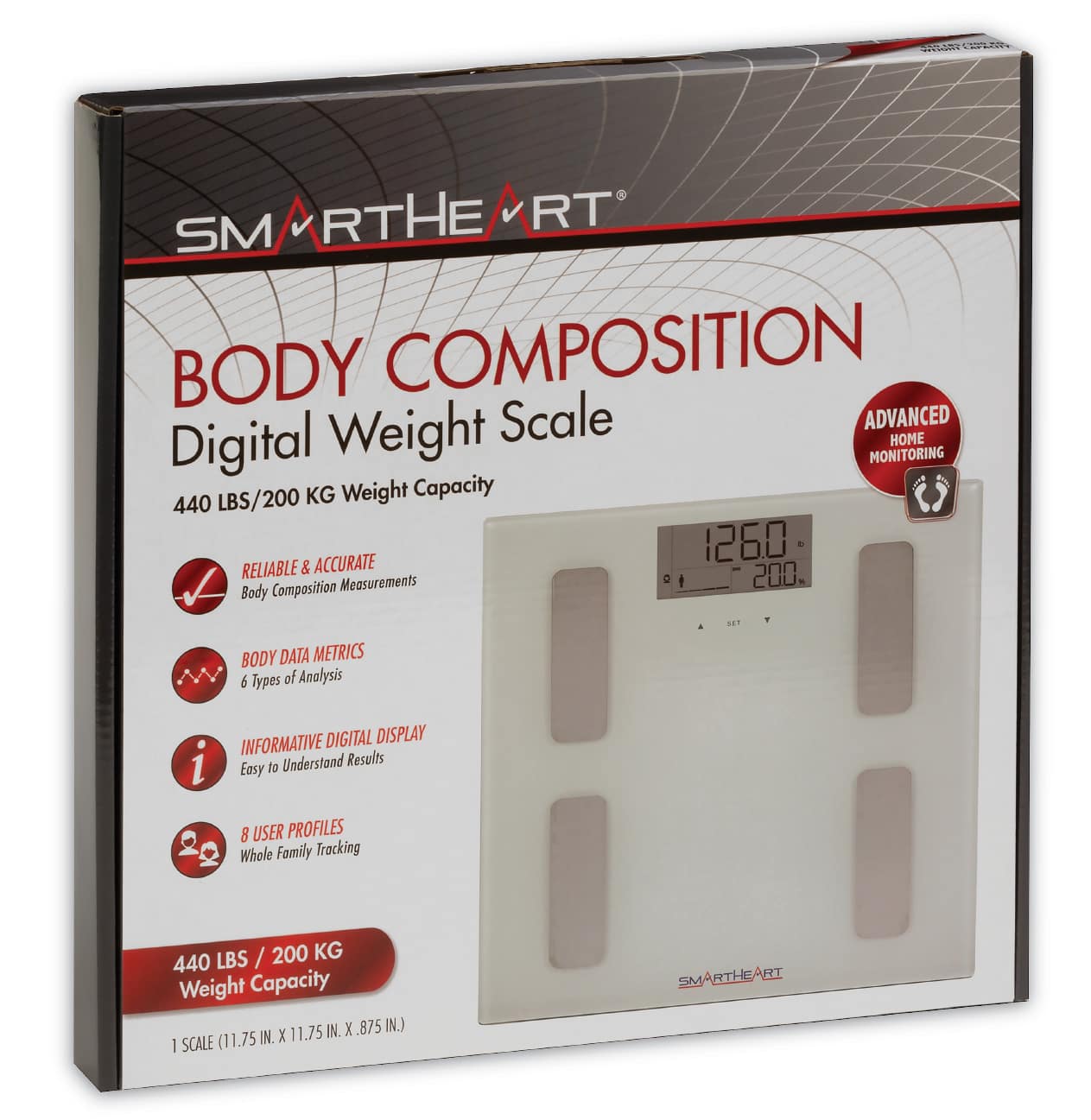 SmartHeart Body Composition Digital Weight Scale - Image 2