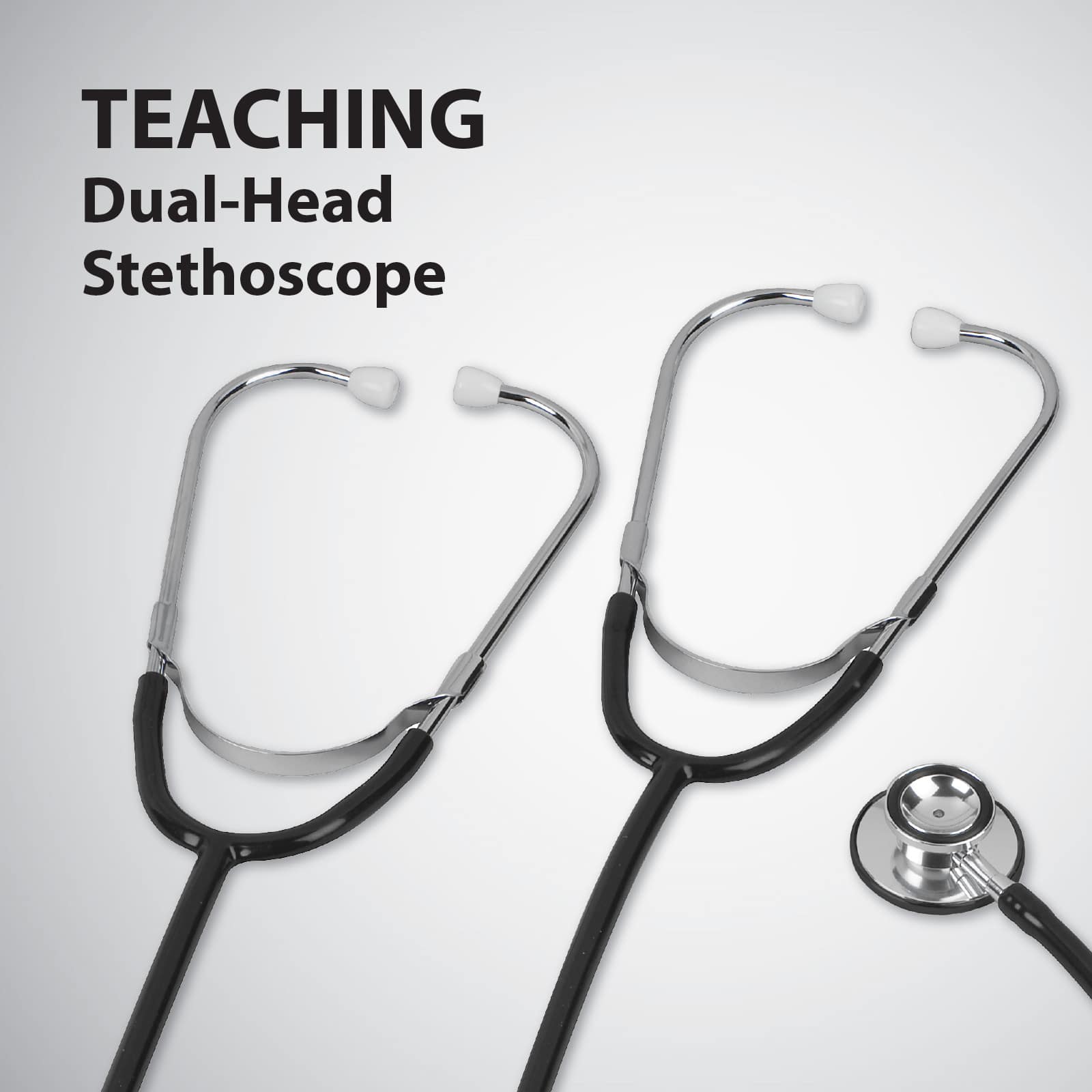 Veridian Training Aluminum Dual Head Stethoscope - Image 2