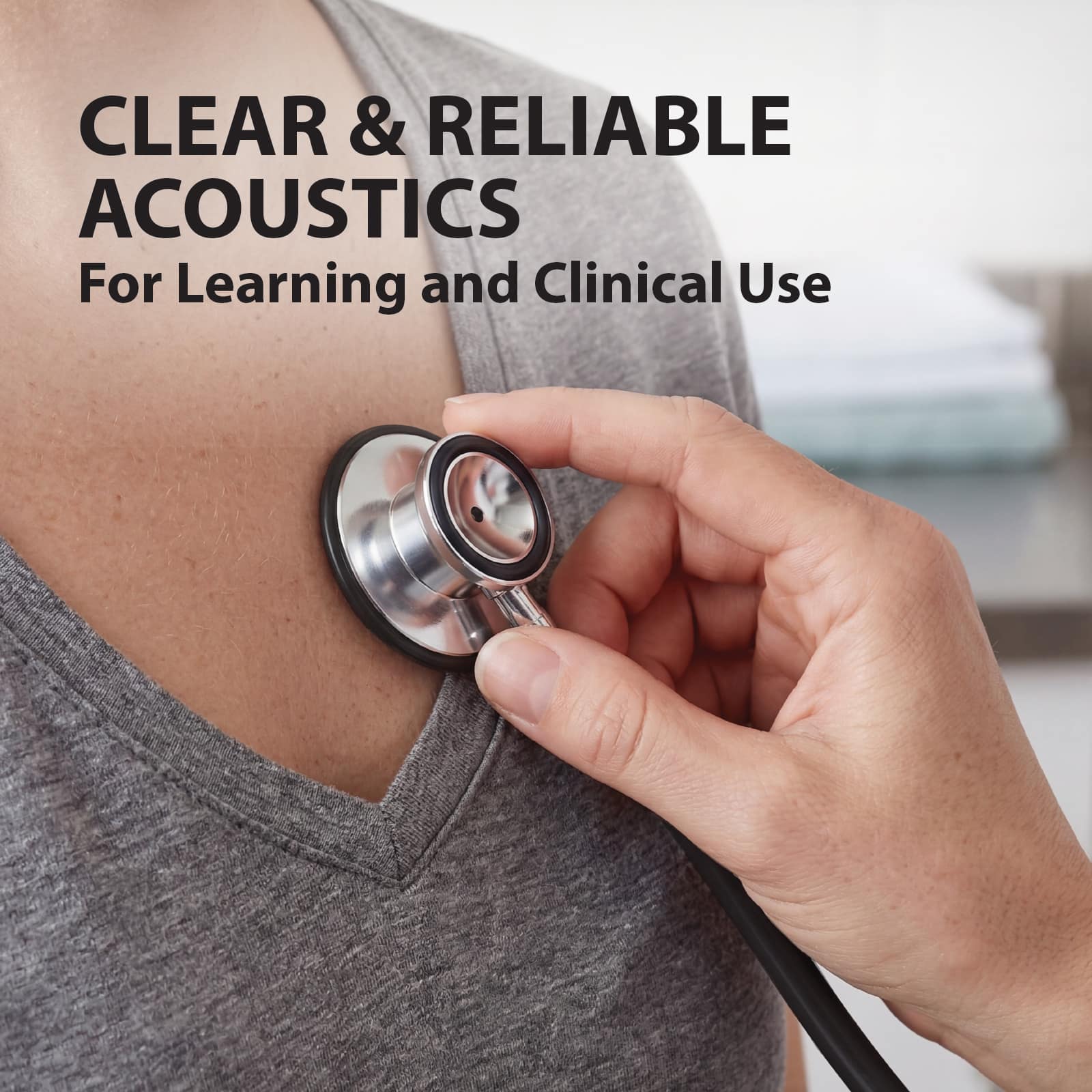 Veridian Training Aluminum Dual Head Stethoscope - Image 3