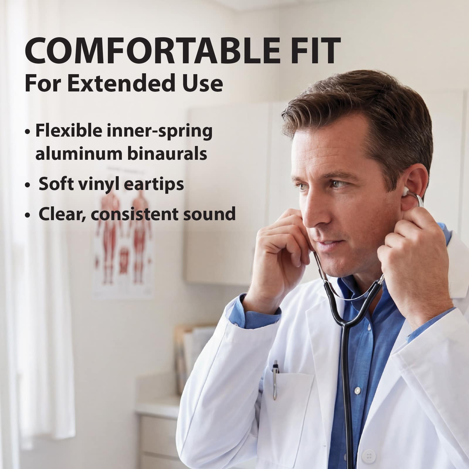 Veridian Training Aluminum Dual Head Stethoscope - Image 5