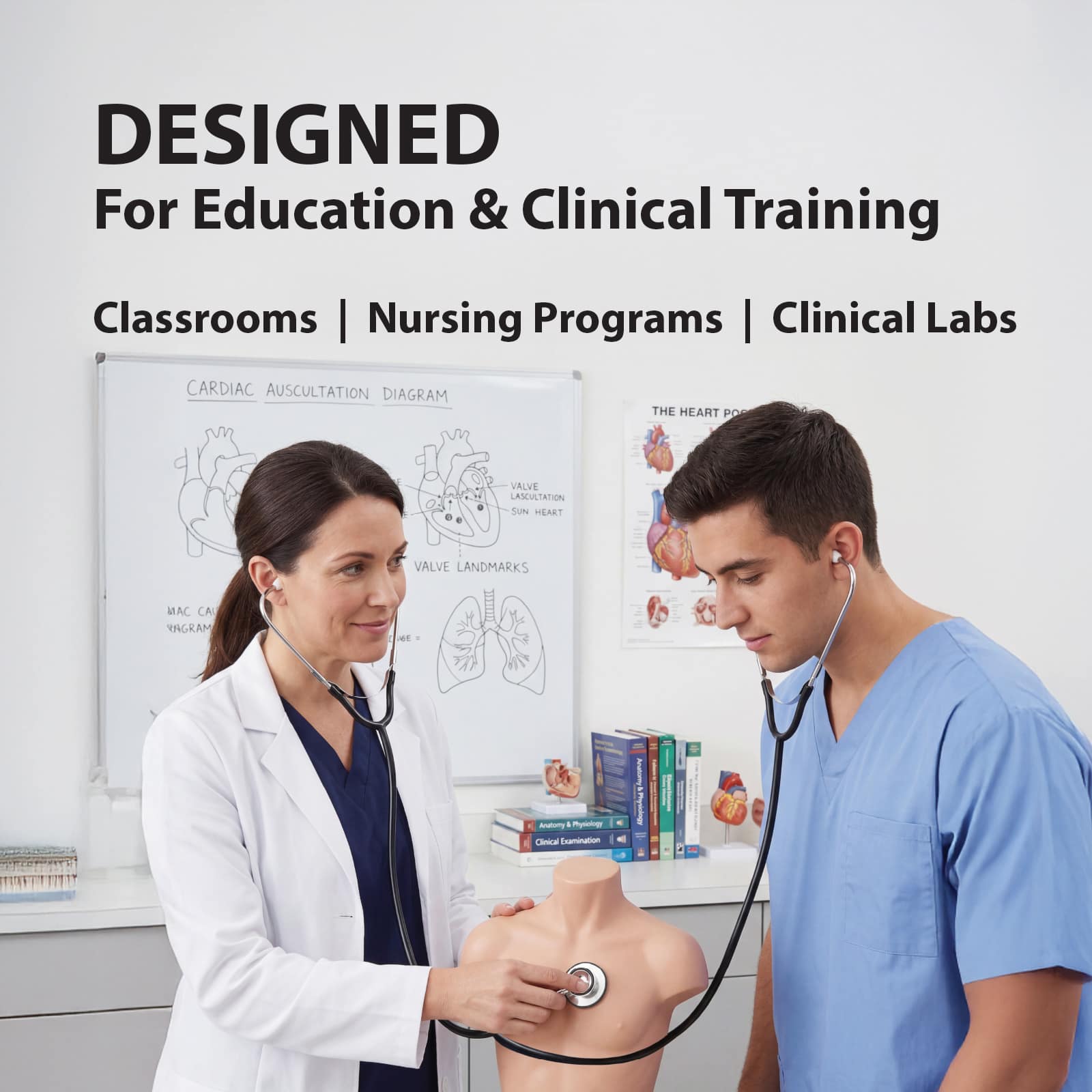 Veridian Training Aluminum Dual Head Stethoscope - Image 7
