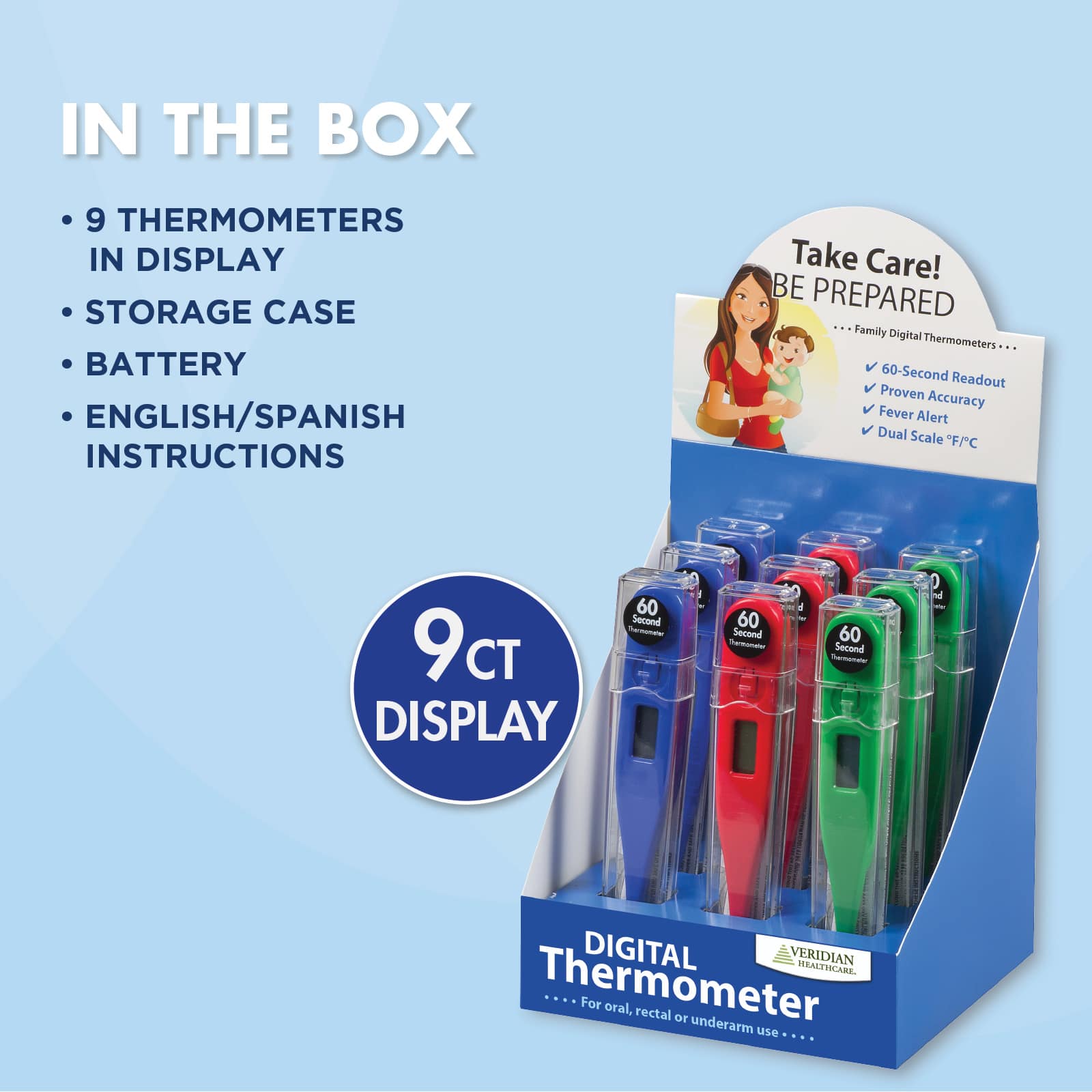 Veridian 60-second thermometers | 9pc Display - Image 7