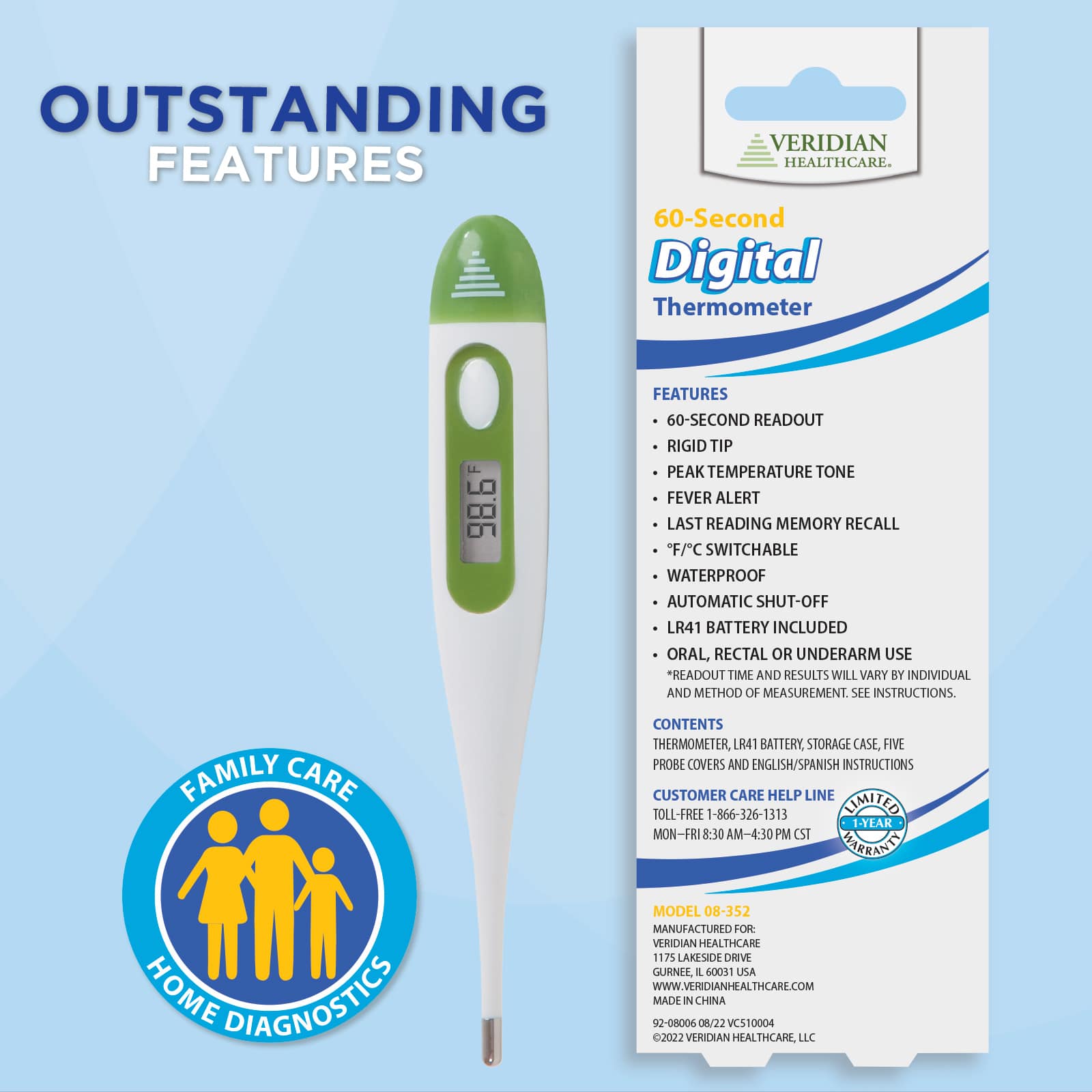 Veridian 60-Second Digital Thermometer - Image 3