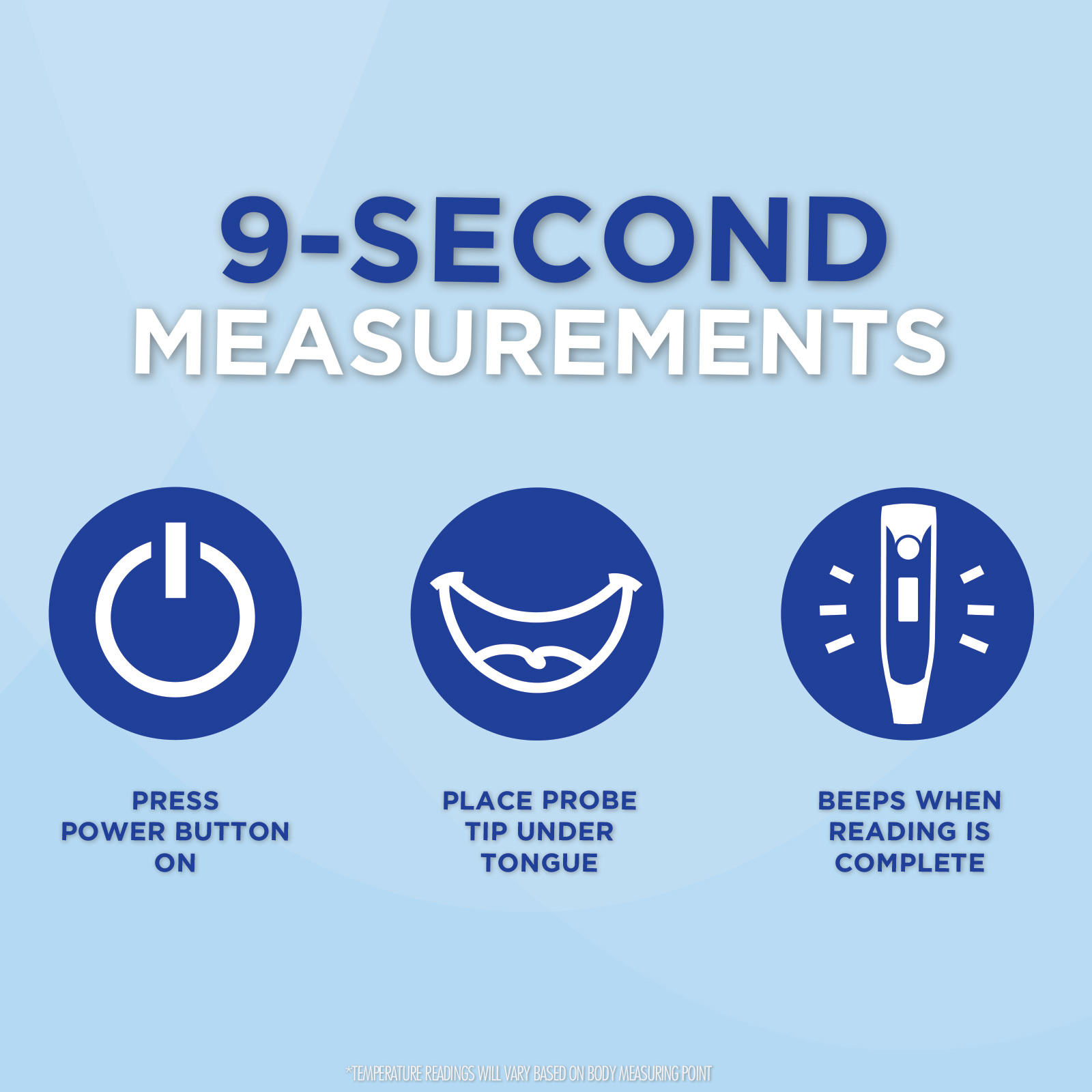 Veridian 9pc 9-Second Flex-Tip Thermometer Display - Image 2
