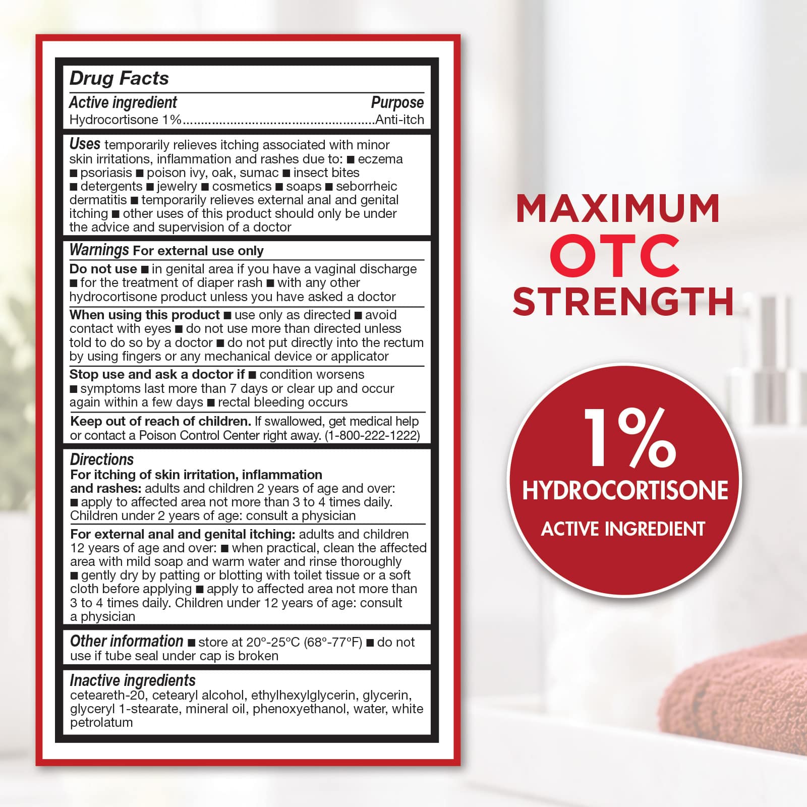 TheraCare Maximum Strength Hydrocortisone Cream - Image 2