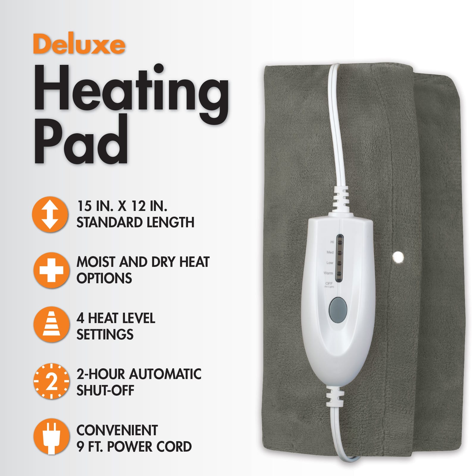 TheraCare Deluxe Heating Pad Moist/Dry Heat Therapy - Image 3