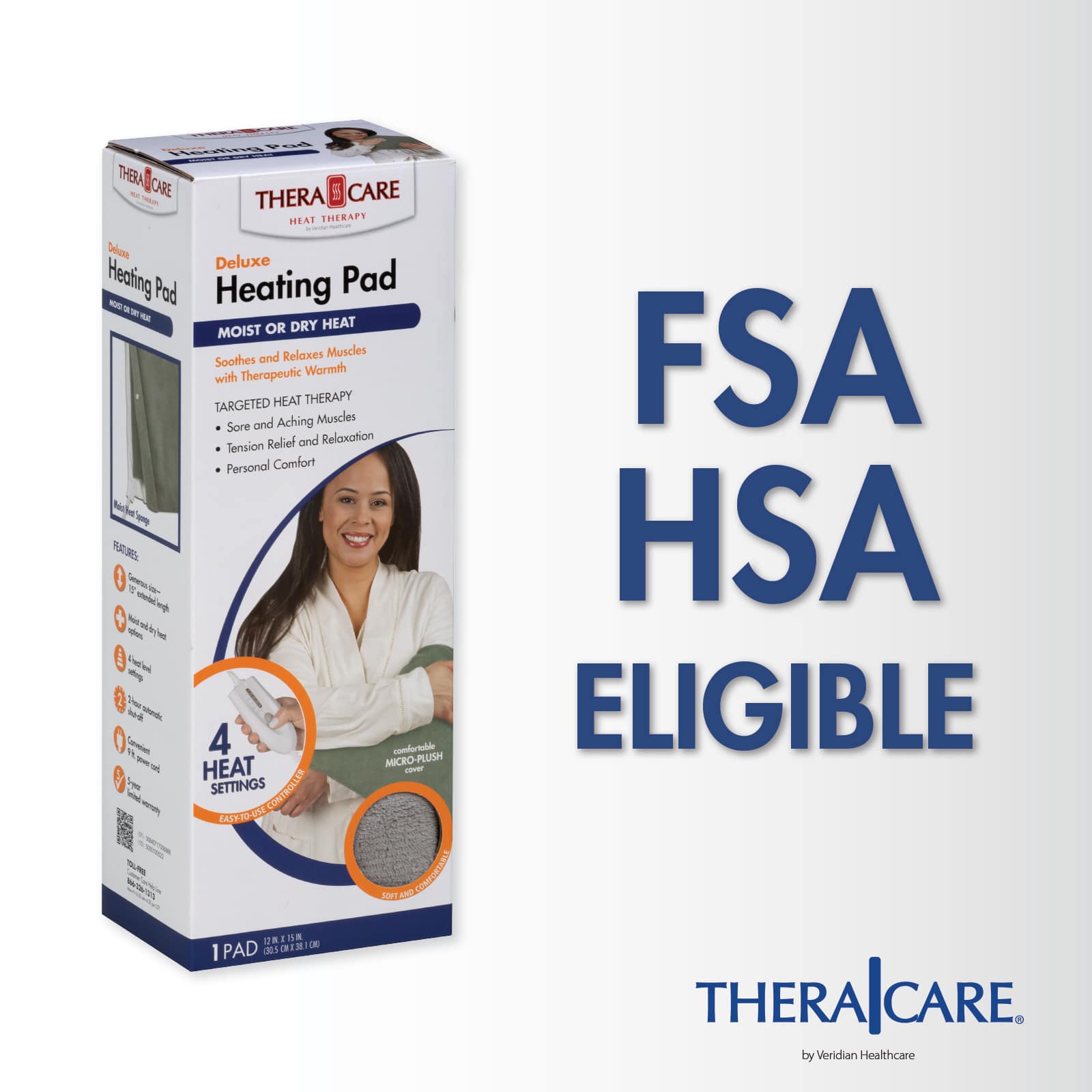 TheraCare Deluxe Heating Pad Moist/Dry Heat Therapy - Image 4