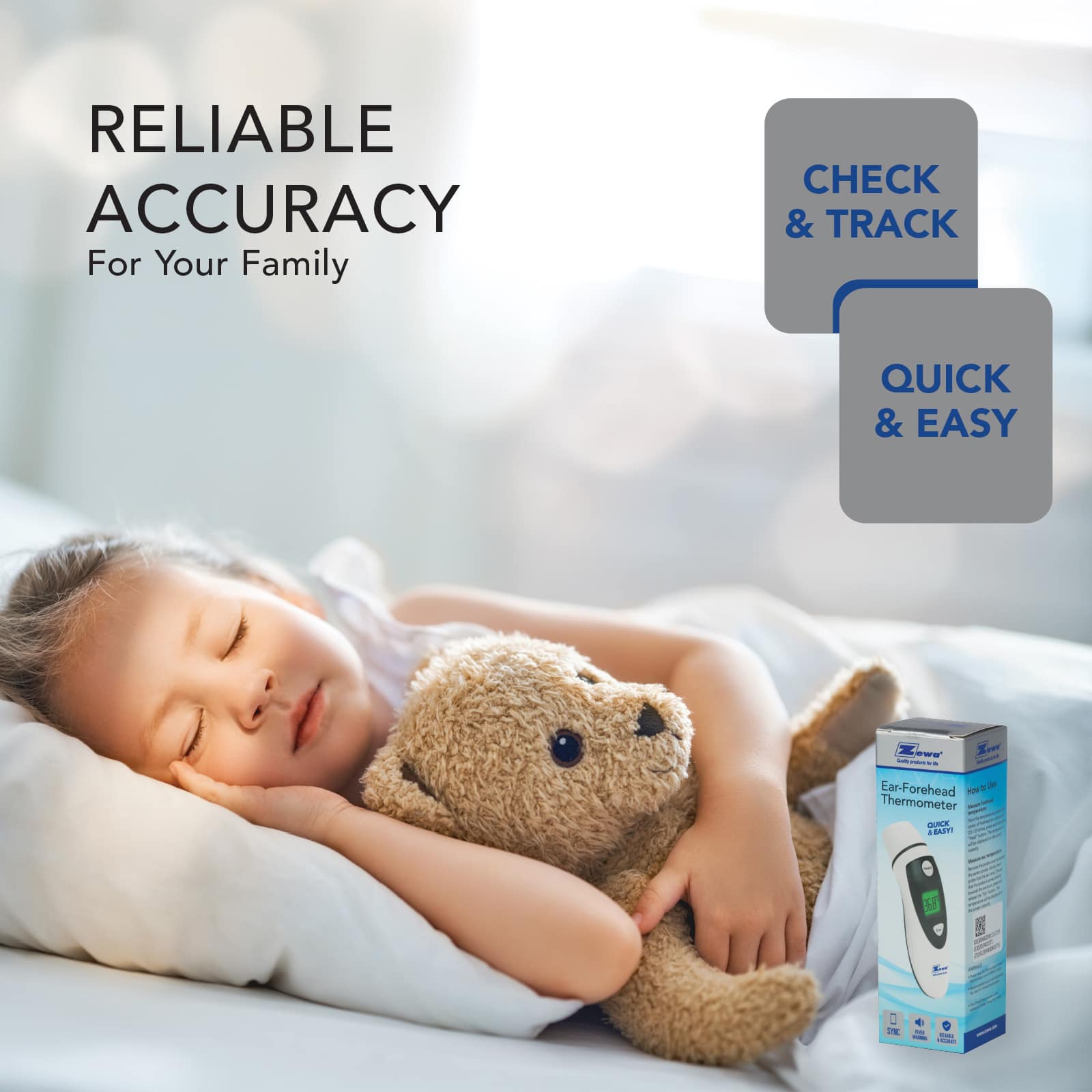Zewa Connect Non-Contact Infrared Ear-Forehead Thermometer - Image 10