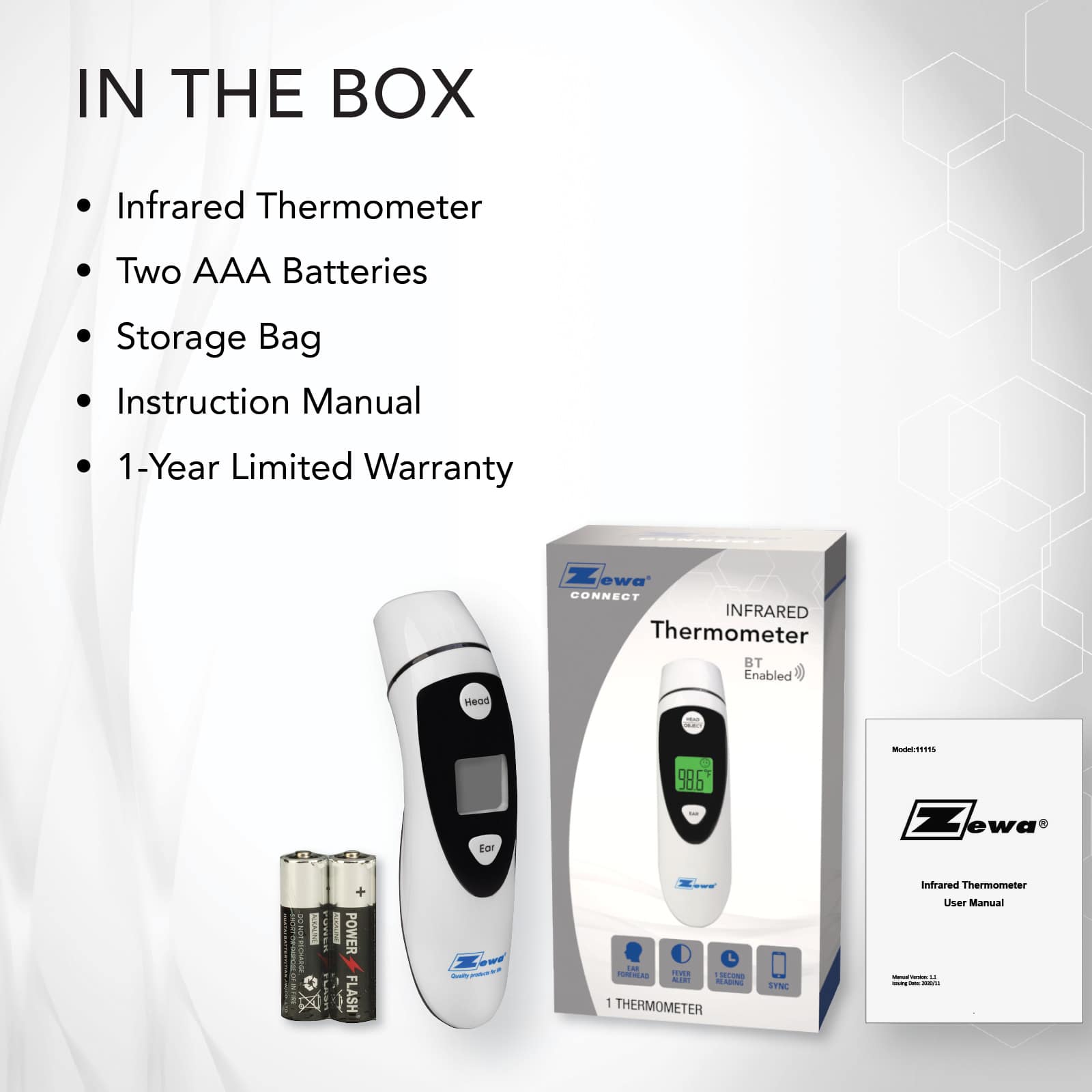 Zewa Connect Non-Contact Infrared Ear-Forehead Thermometer - Image 11