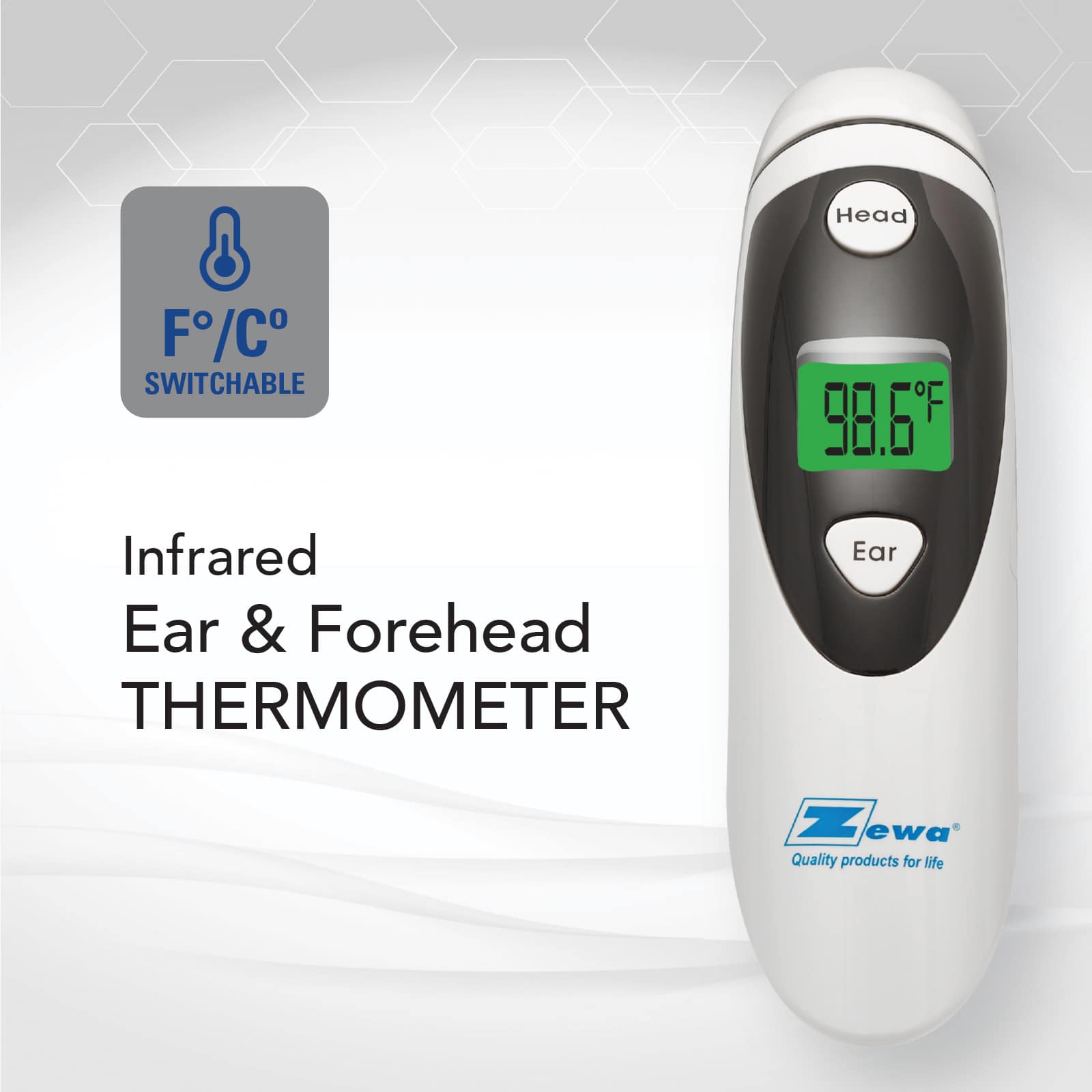 Zewa Connect Non-Contact Infrared Ear-Forehead Thermometer - Image 5