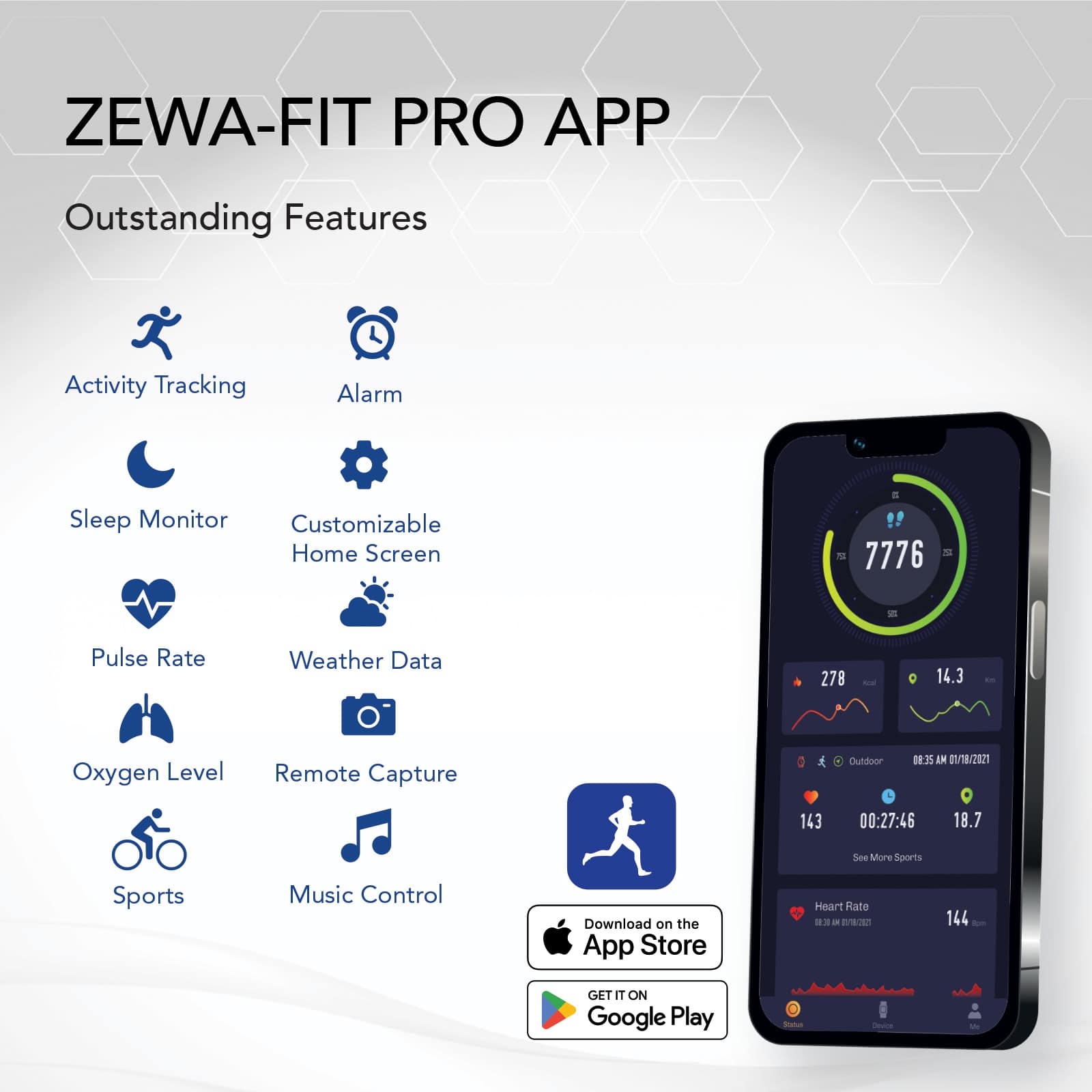 Zewa Connect Smart Health Activity Tracker - Image 3