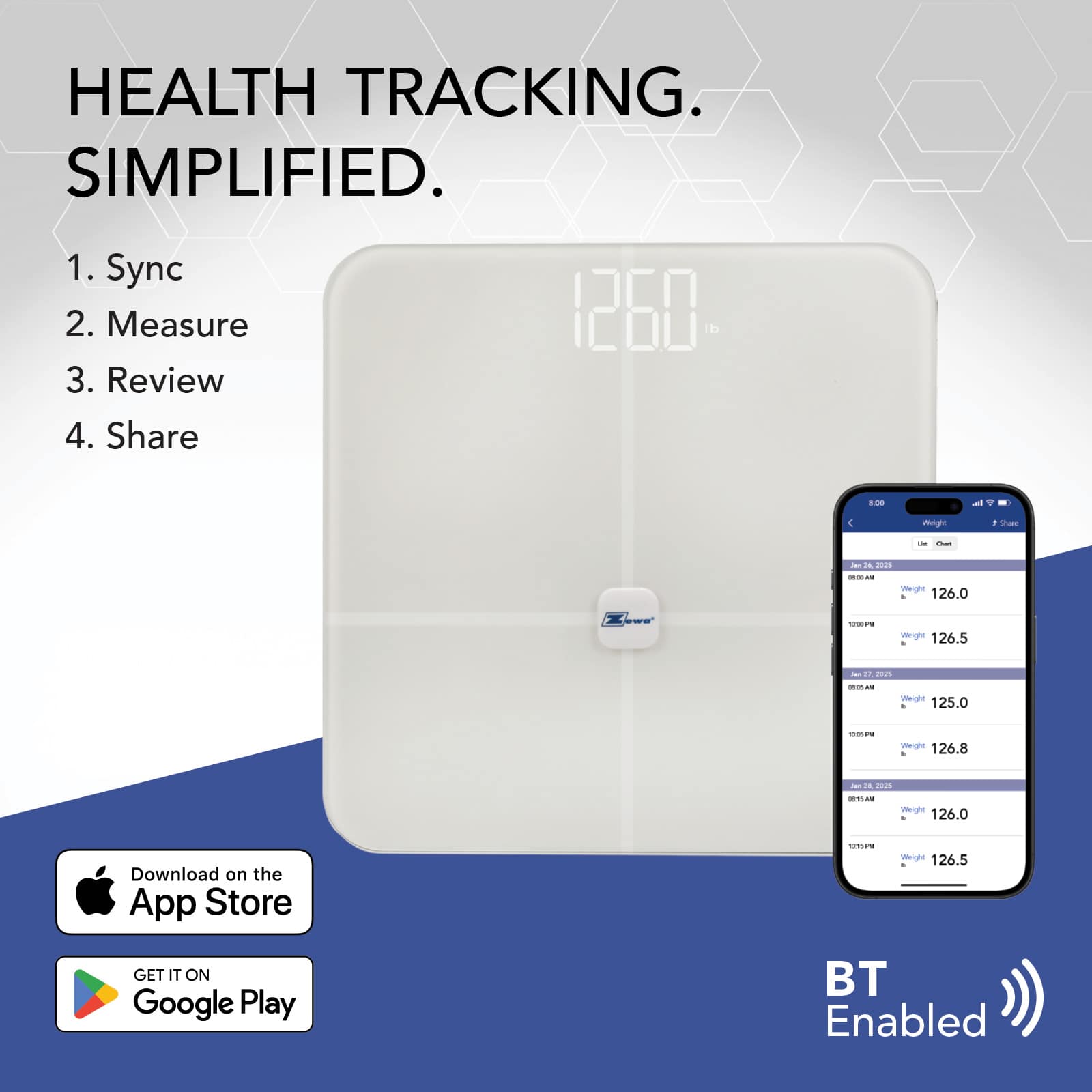 Zewa Connect Wireless Smart Scale | Bluetooth - Image 2