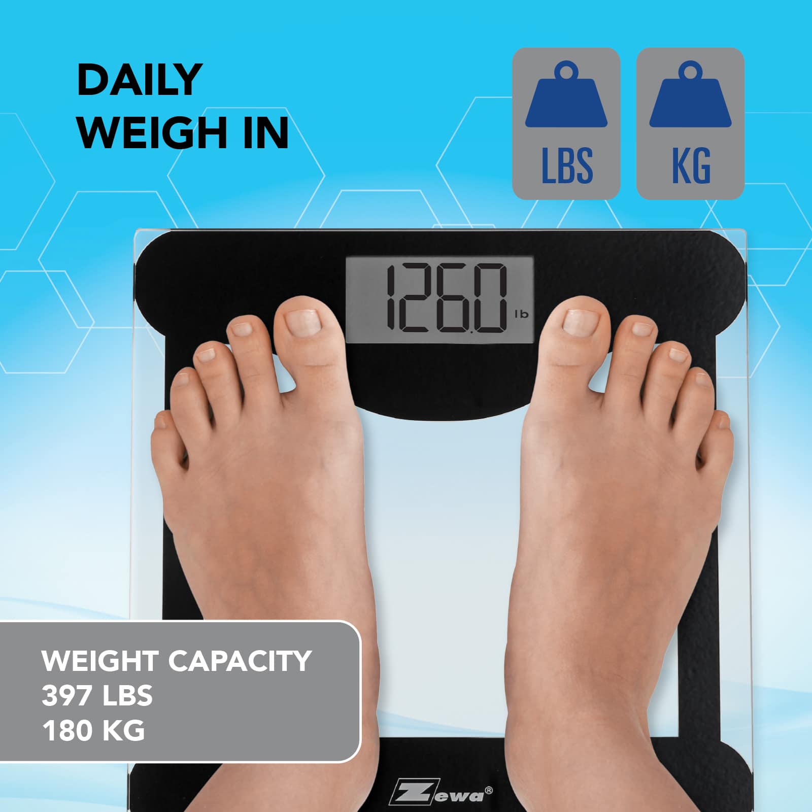 Zewa Digital Bathroom Scale - Image 5