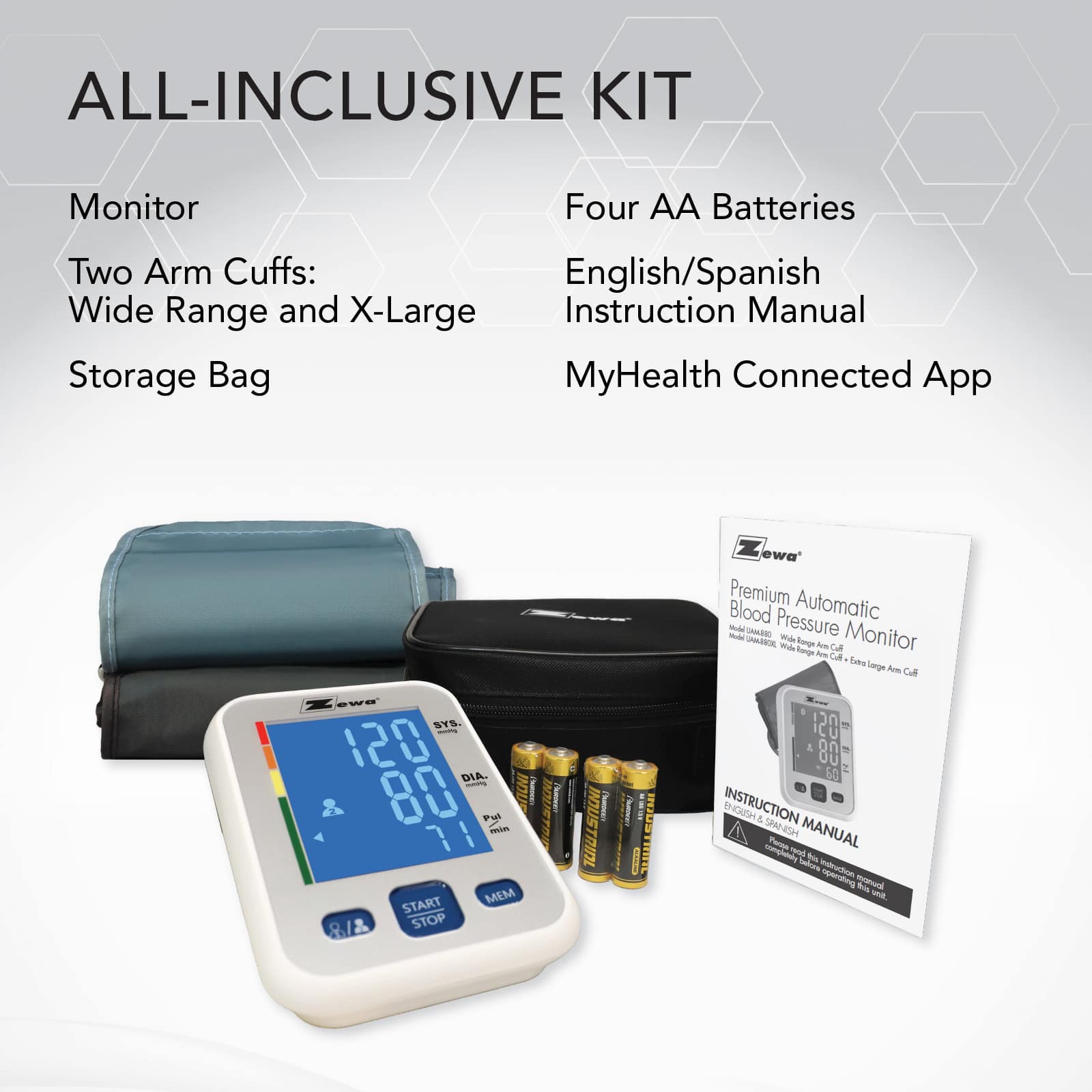 Zewa Connect XL Premium Digital Blood Pressure Arm Monitor | Bluetooth - Image 7