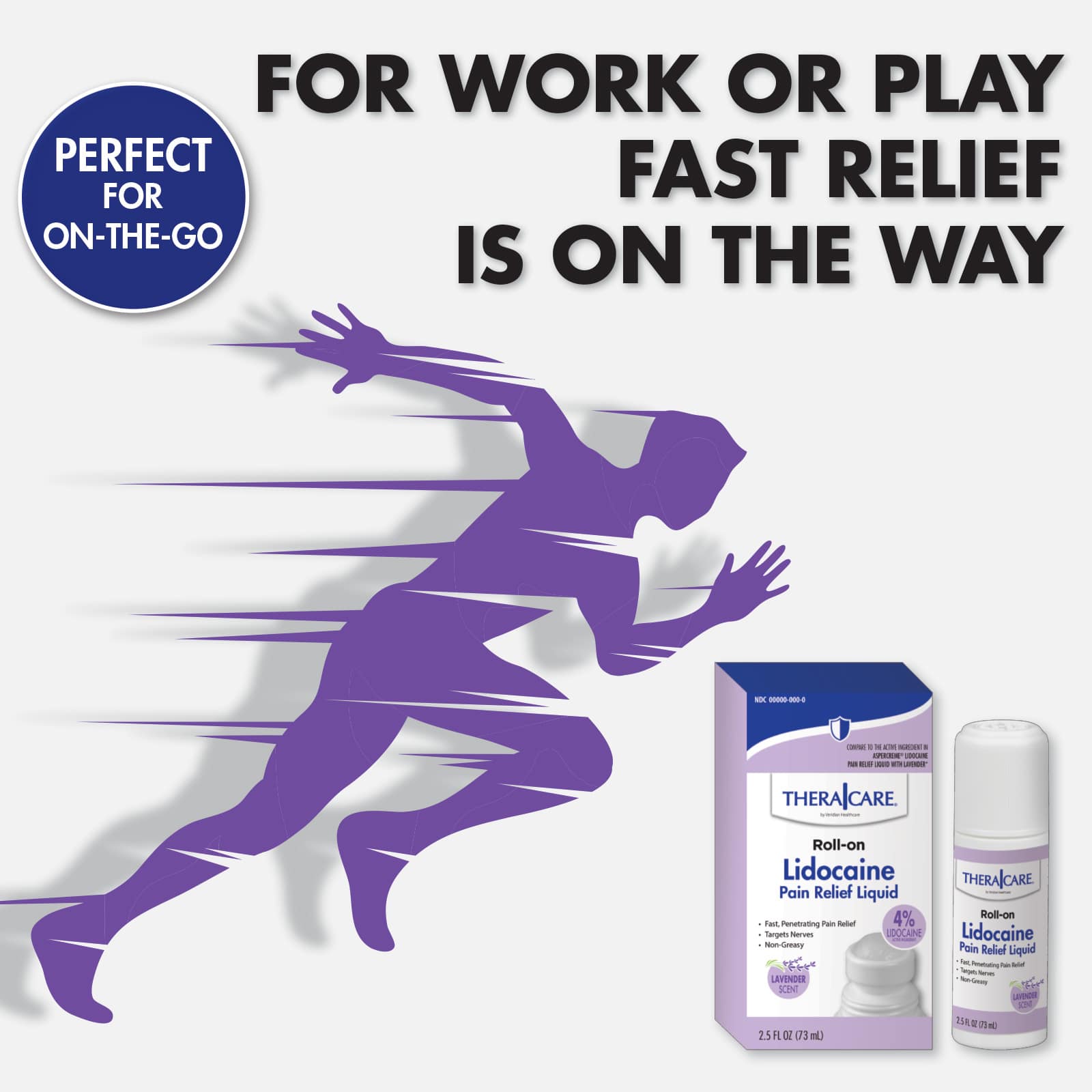 TheraCare Lidocaine Pain Relief Roll-On Lavender Scent - Image 8