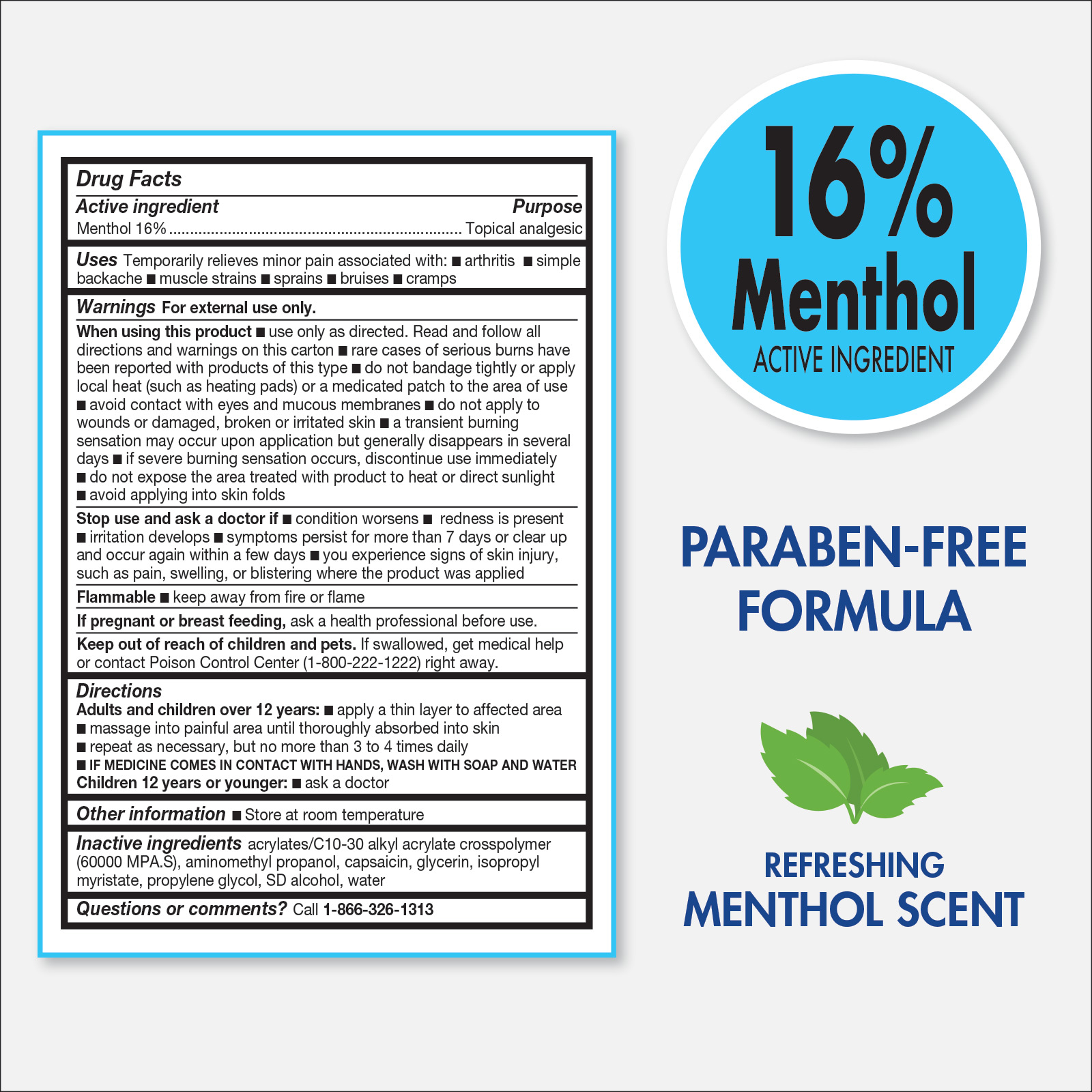 TheraCare Menthol Pain Relief Roll-On - Image 3