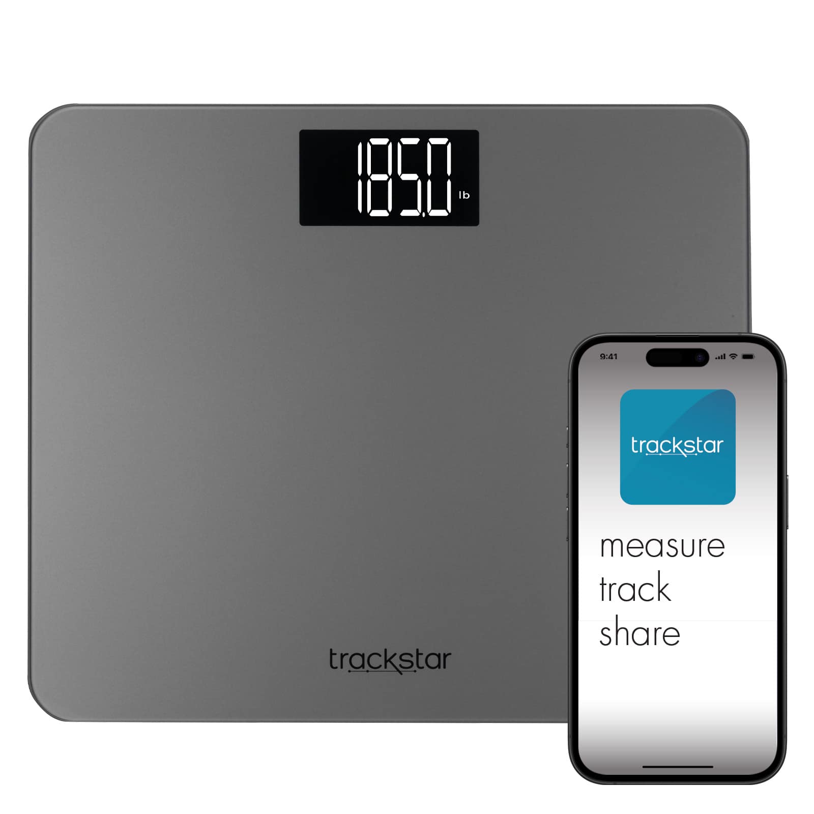 Trackstar Wide-Platform Digital Weight Scale | Bluetooth