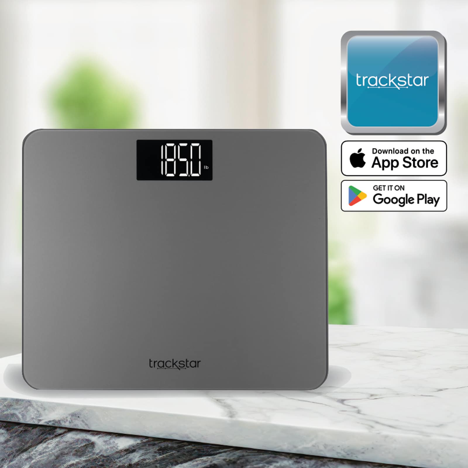 Trackstar Wide-Platform Digital Weight Scale | Bluetooth - Image 2