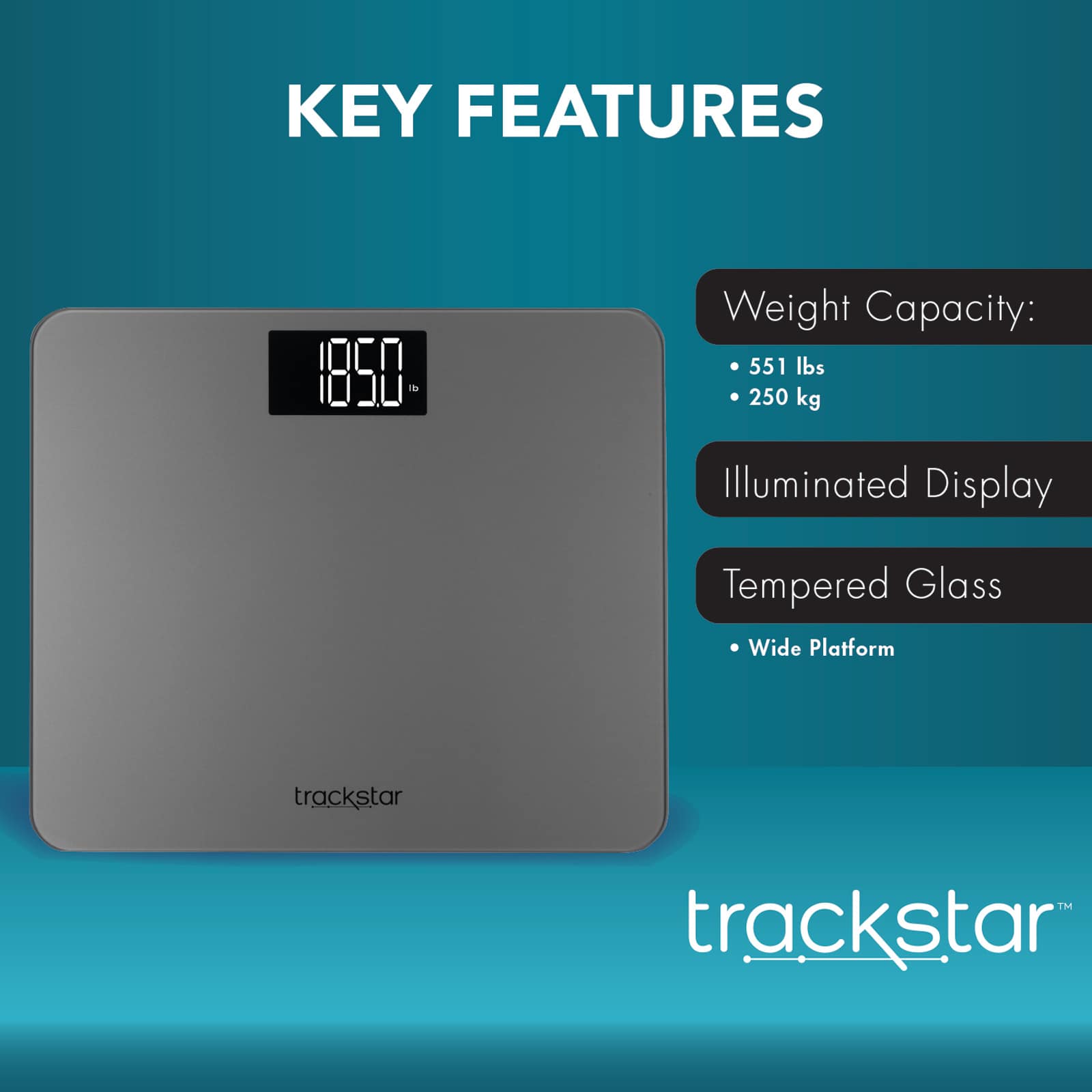 Trackstar Wide-Platform Digital Weight Scale | Bluetooth - Image 4