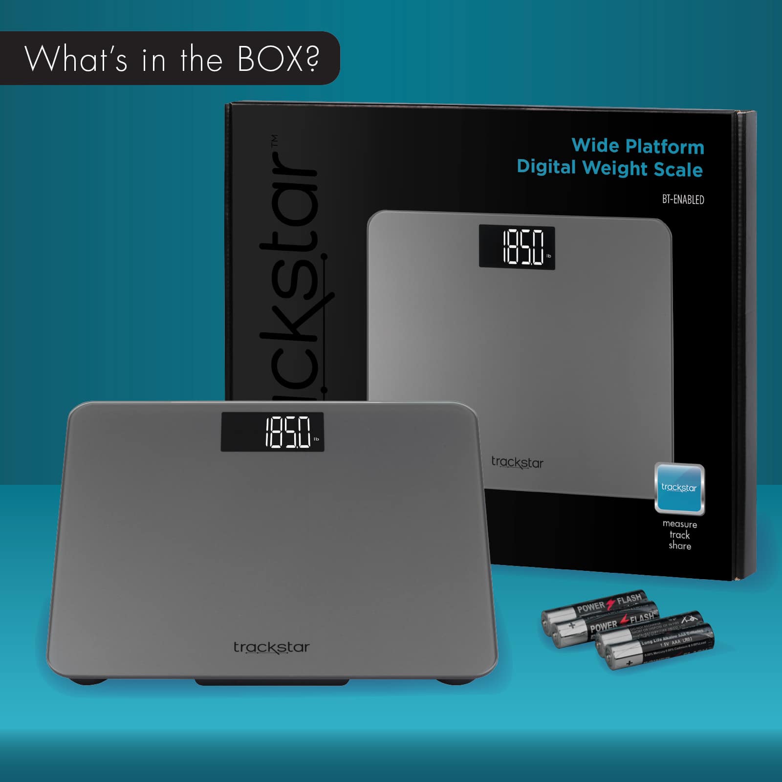 Trackstar Wide-Platform Digital Weight Scale | Bluetooth - Image 10