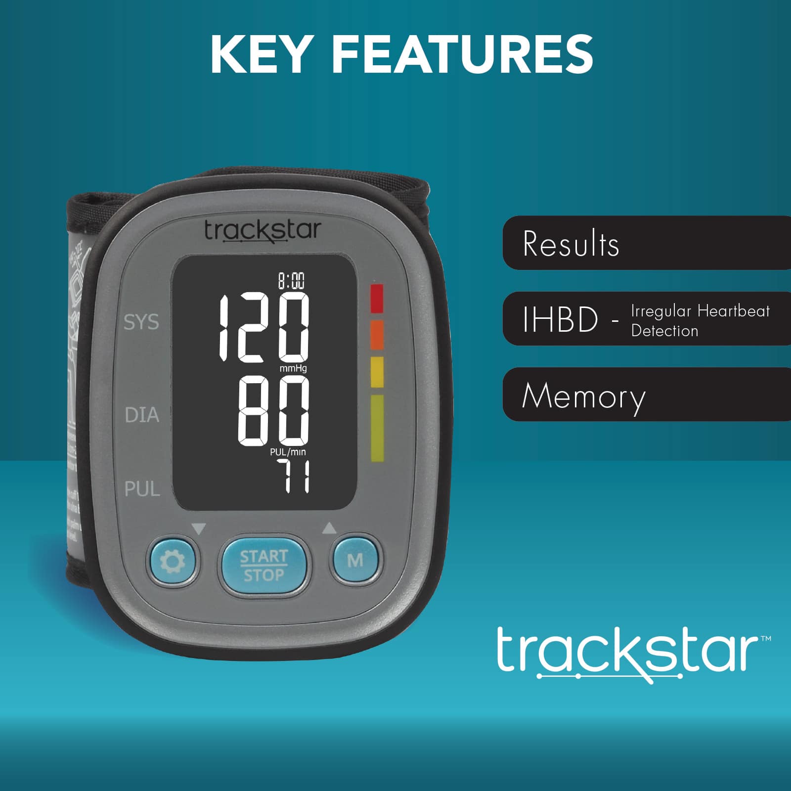 Trackstar Blood Pressure Wrist Monitor | Bluetooth - Image 12