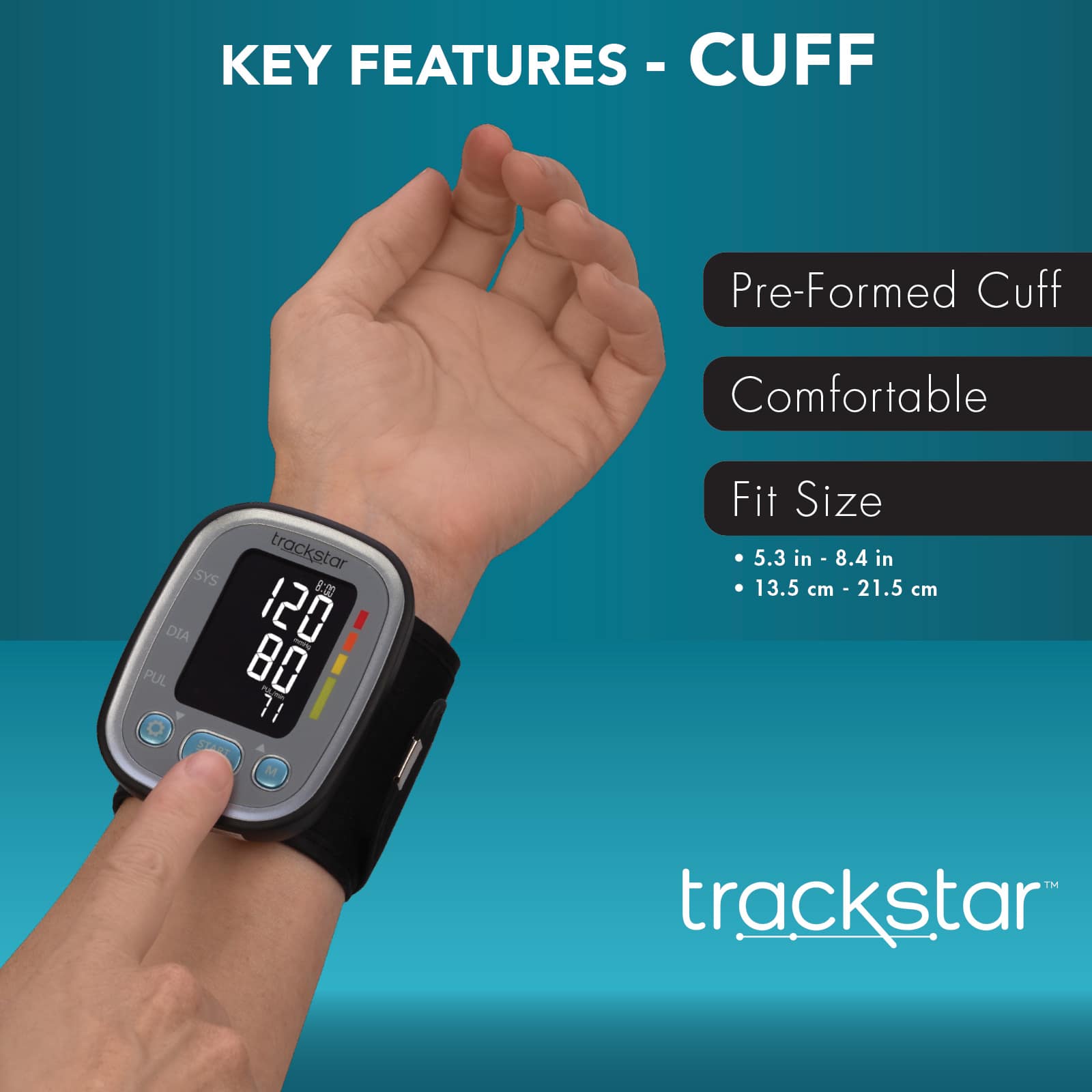 Trackstar Blood Pressure Wrist Monitor | Bluetooth - Image 13