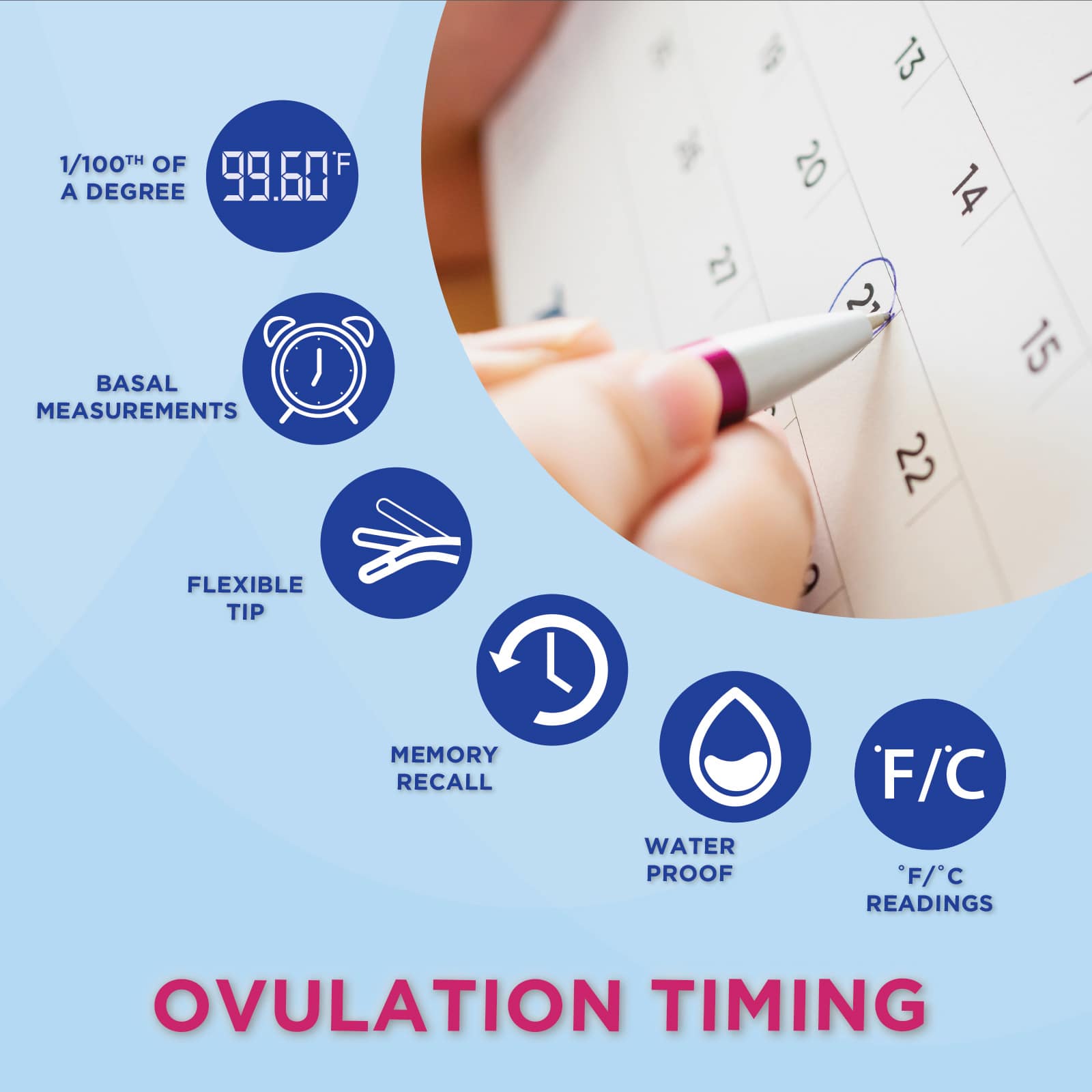 Veridian 60-Second Basal Digital Thermometer - Image 4