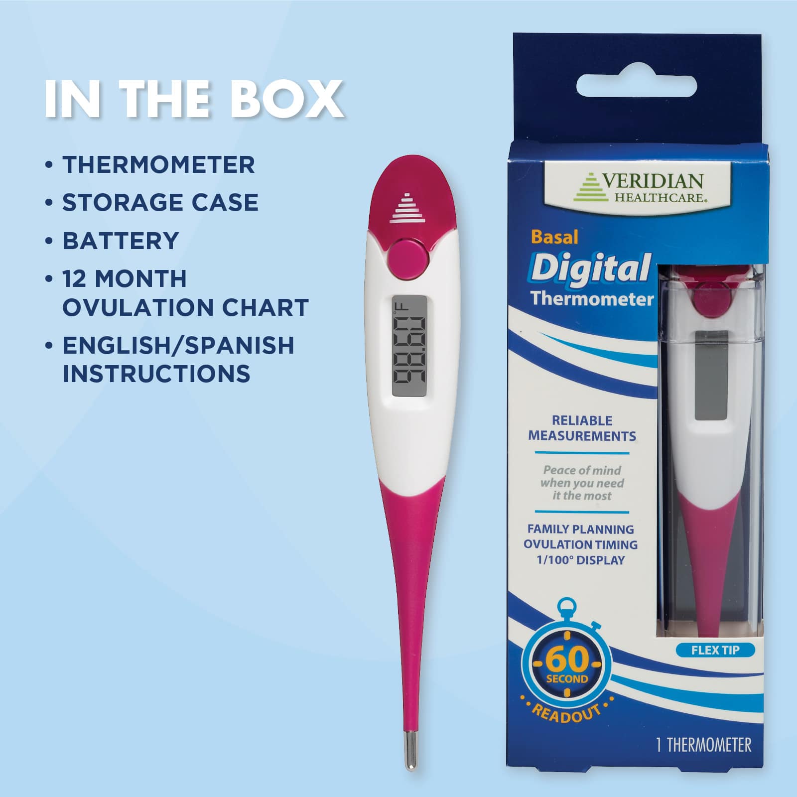Veridian 60-Second Basal Digital Thermometer - Image 7