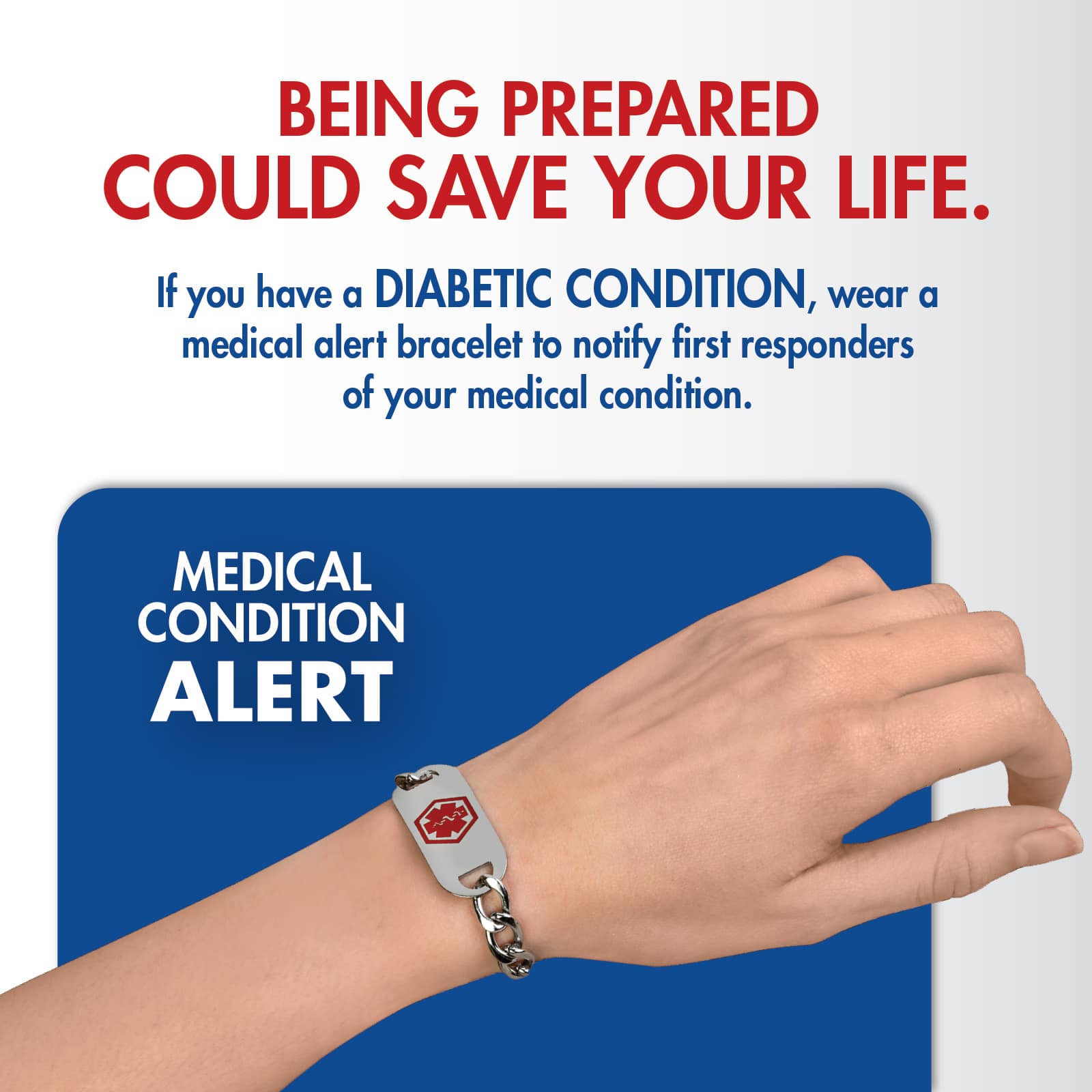 TheraCare Diabetic Medical ID Bracelet - Image 3