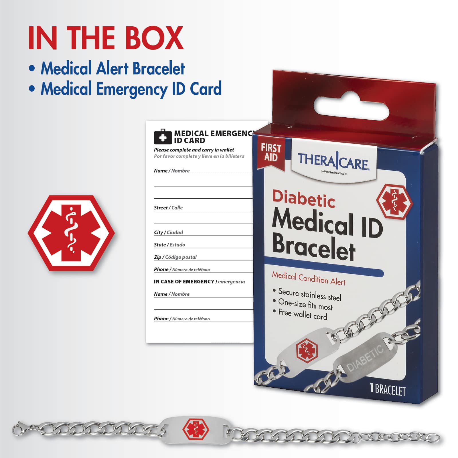 TheraCare Diabetic Medical ID Bracelet - Image 9
