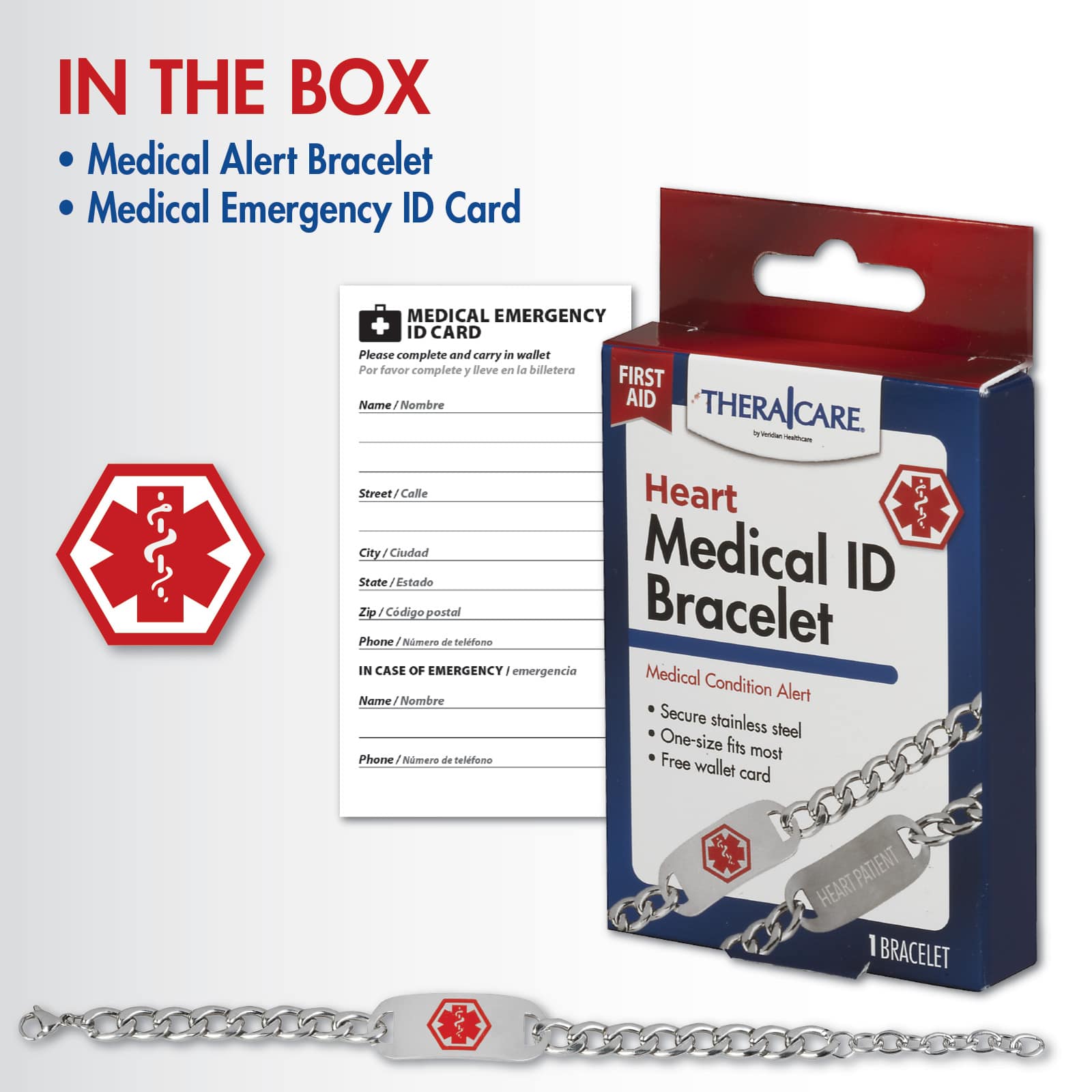 TheraCare Heart Medical ID Bracelet - Image 9
