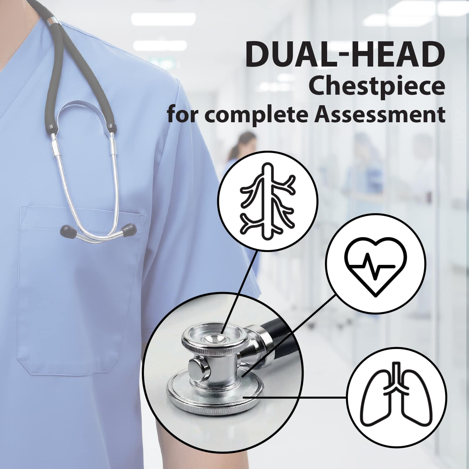 Veridian Sterling Series Sprague Rappaport-Type Stethoscope - Image 4