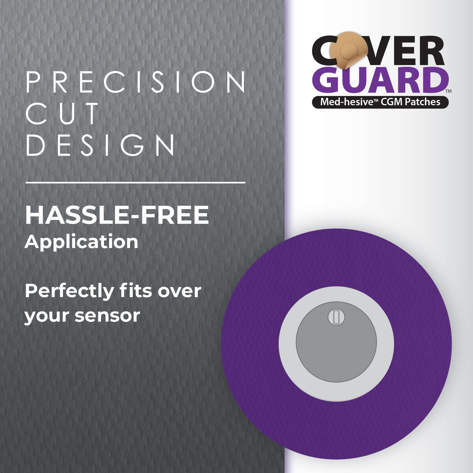 CoverGuard CGM Overpatch Freestyle Libre 3 Purple Center-cut - Image 6
