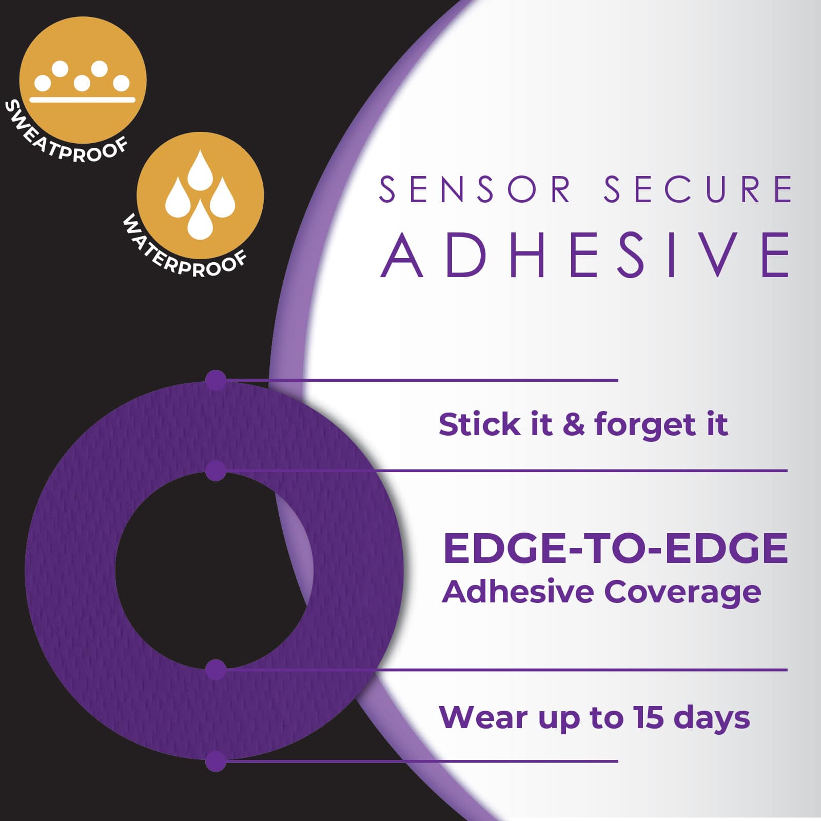 CoverGuard CGM Overpatch Freestyle Libre 3 Purple Center-cut - Image 8