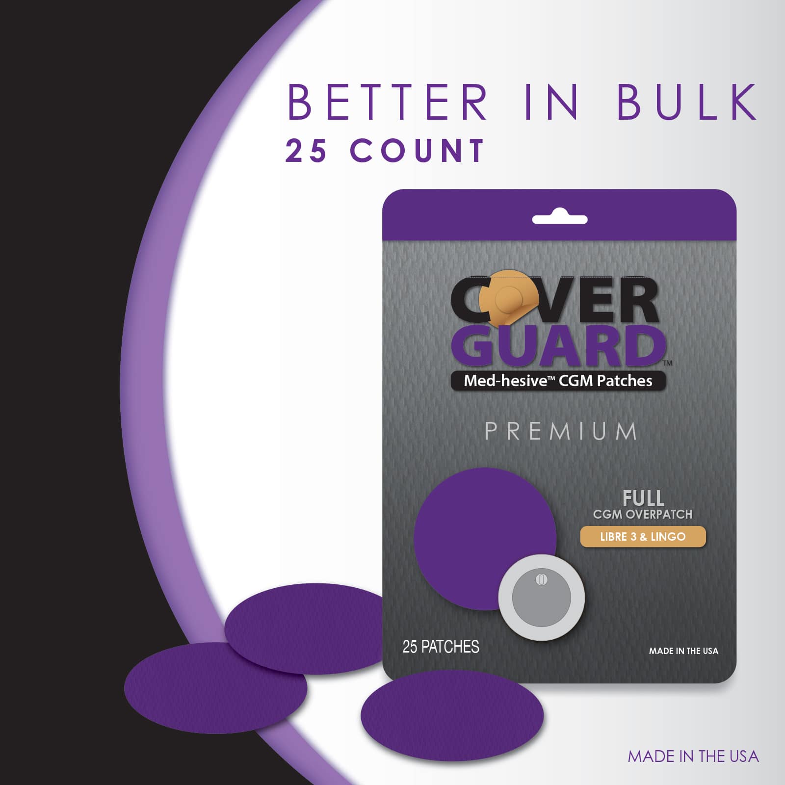 CoverGuard CGM Overpatch Freestyle Libre 3 Purple Full Coverage - Image 9
