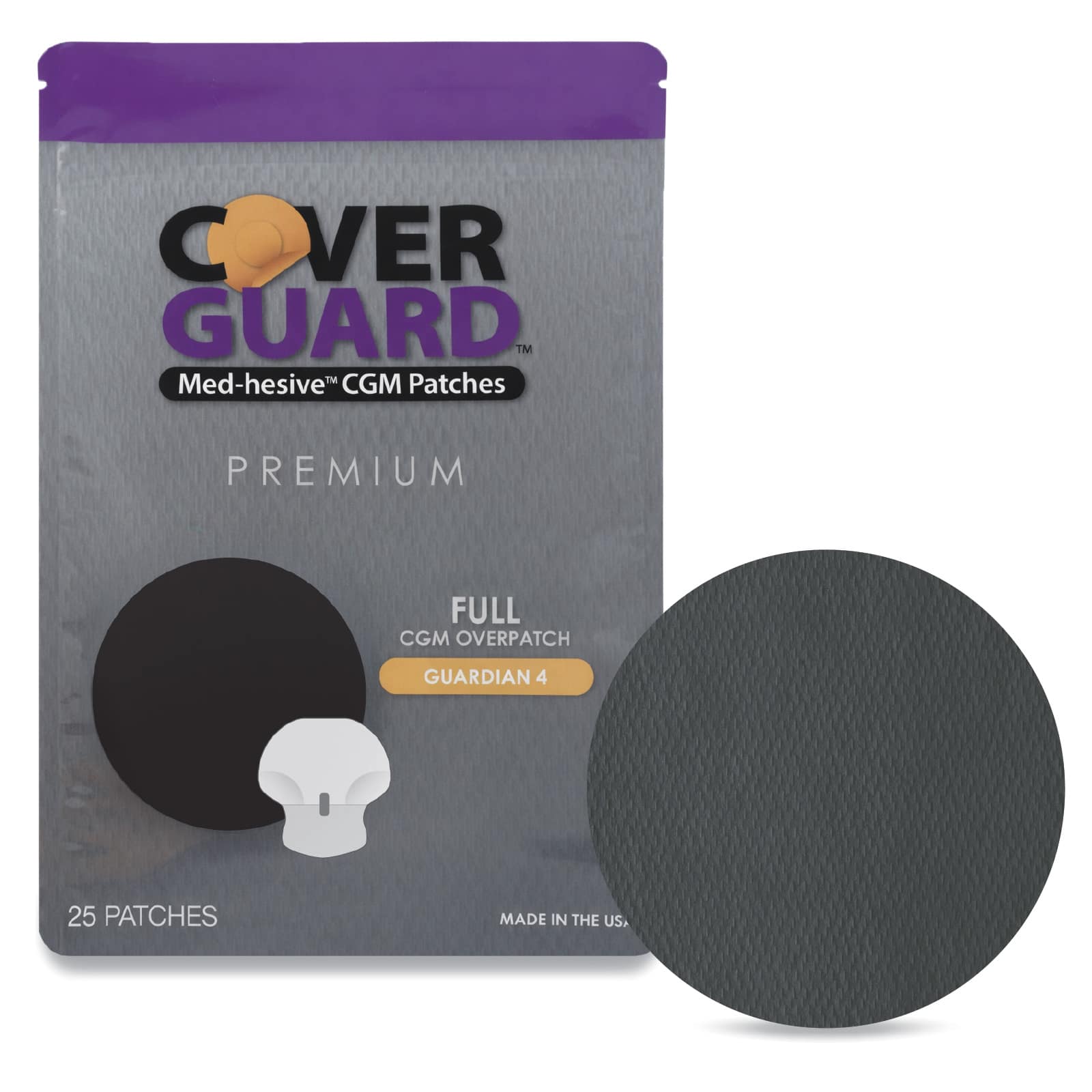 CoverGuard CGM Overpatch Freestyle Guardian 4 Black Full Coverage
