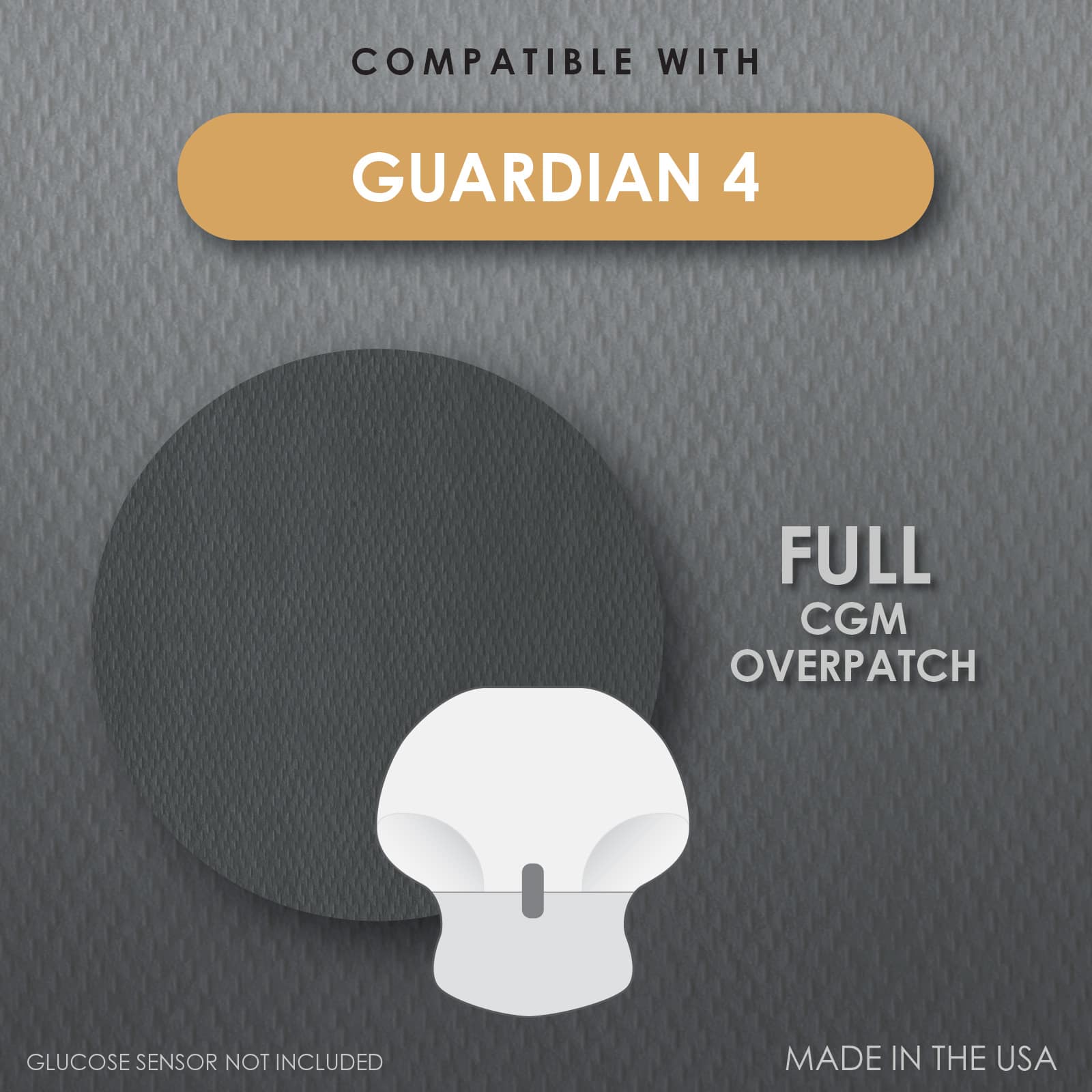 CoverGuard CGM Overpatch Freestyle Guardian 4 Black Full Coverage - Image 2