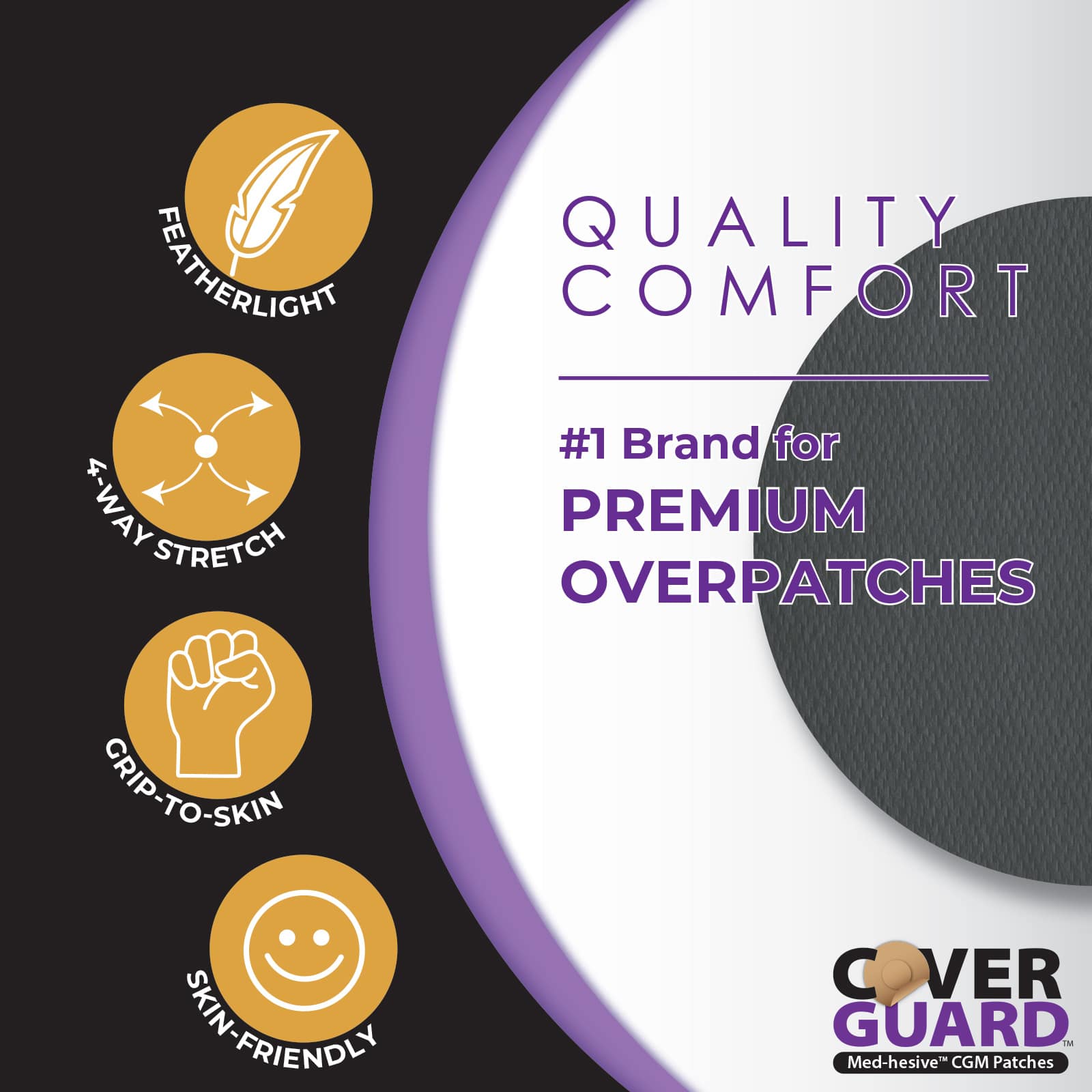 CoverGuard CGM Overpatch Freestyle Guardian 4 Black Full Coverage - Image 4