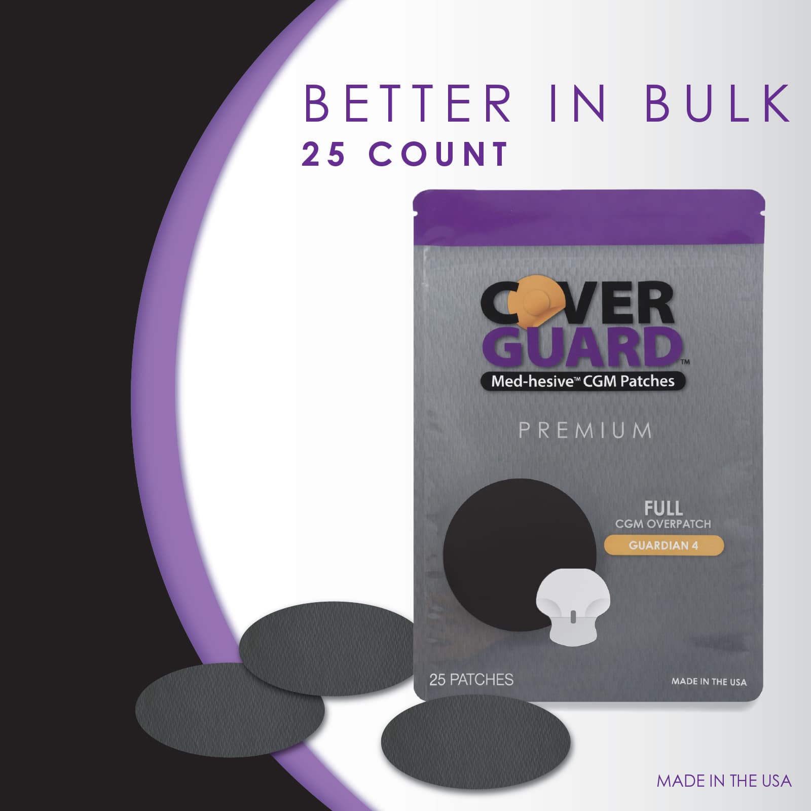 CoverGuard CGM Overpatch Freestyle Guardian 4 Black Full Coverage - Image 9