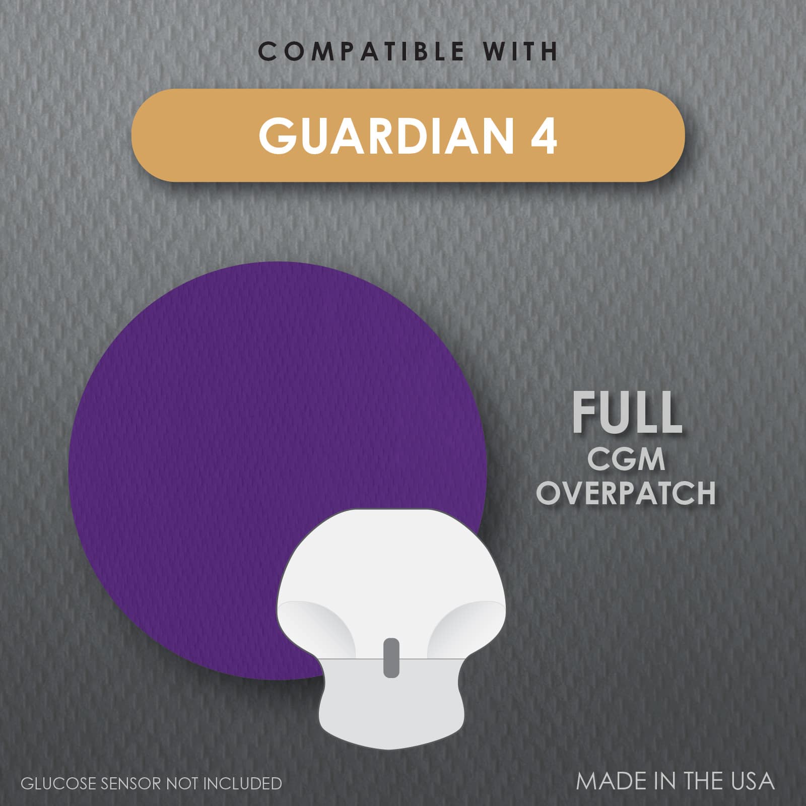 CoverGuard CGM Overpatch Freestyle Guardian 4 Purple Full Coverage - Image 2