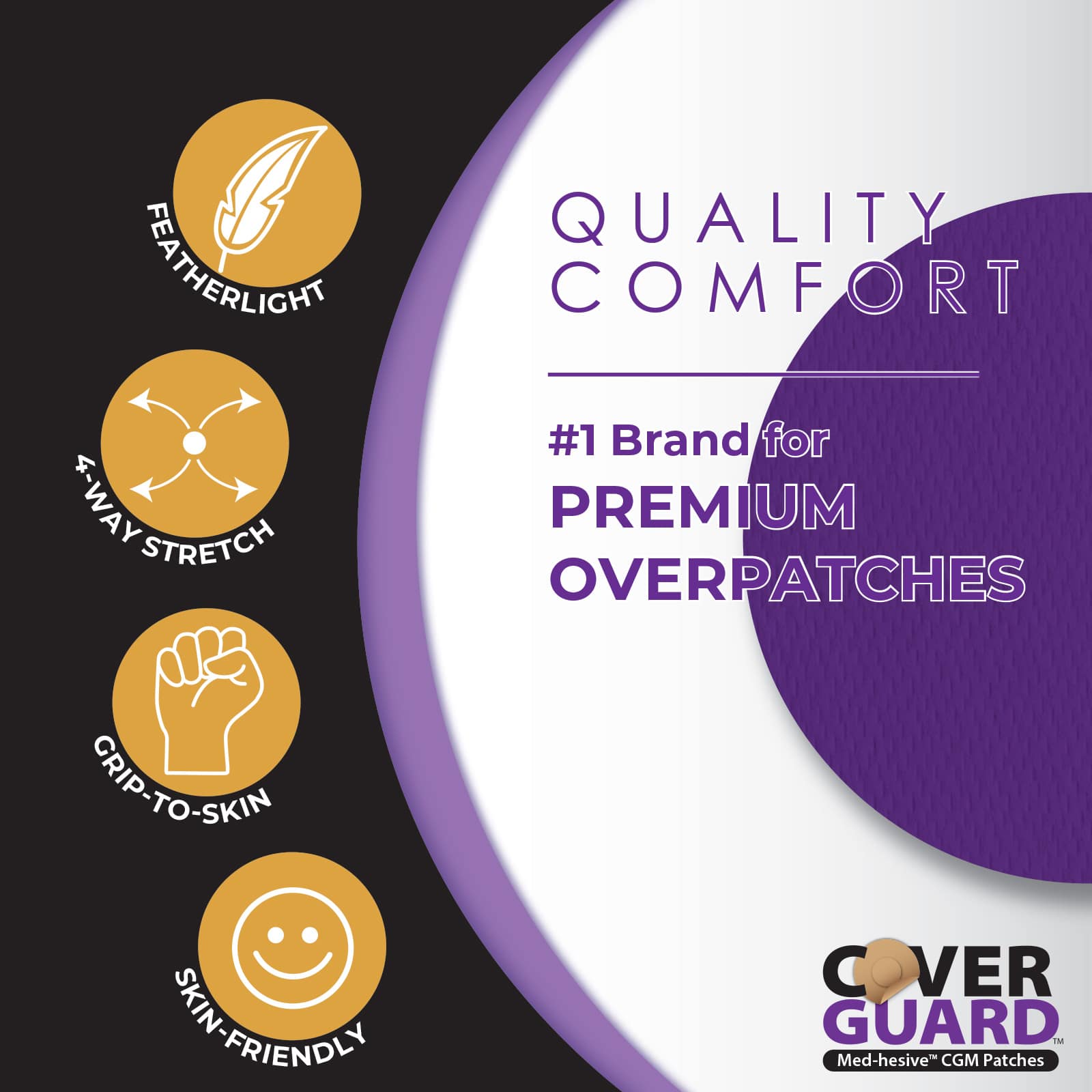 CoverGuard CGM Overpatch Freestyle Guardian 4 Purple Full Coverage - Image 4