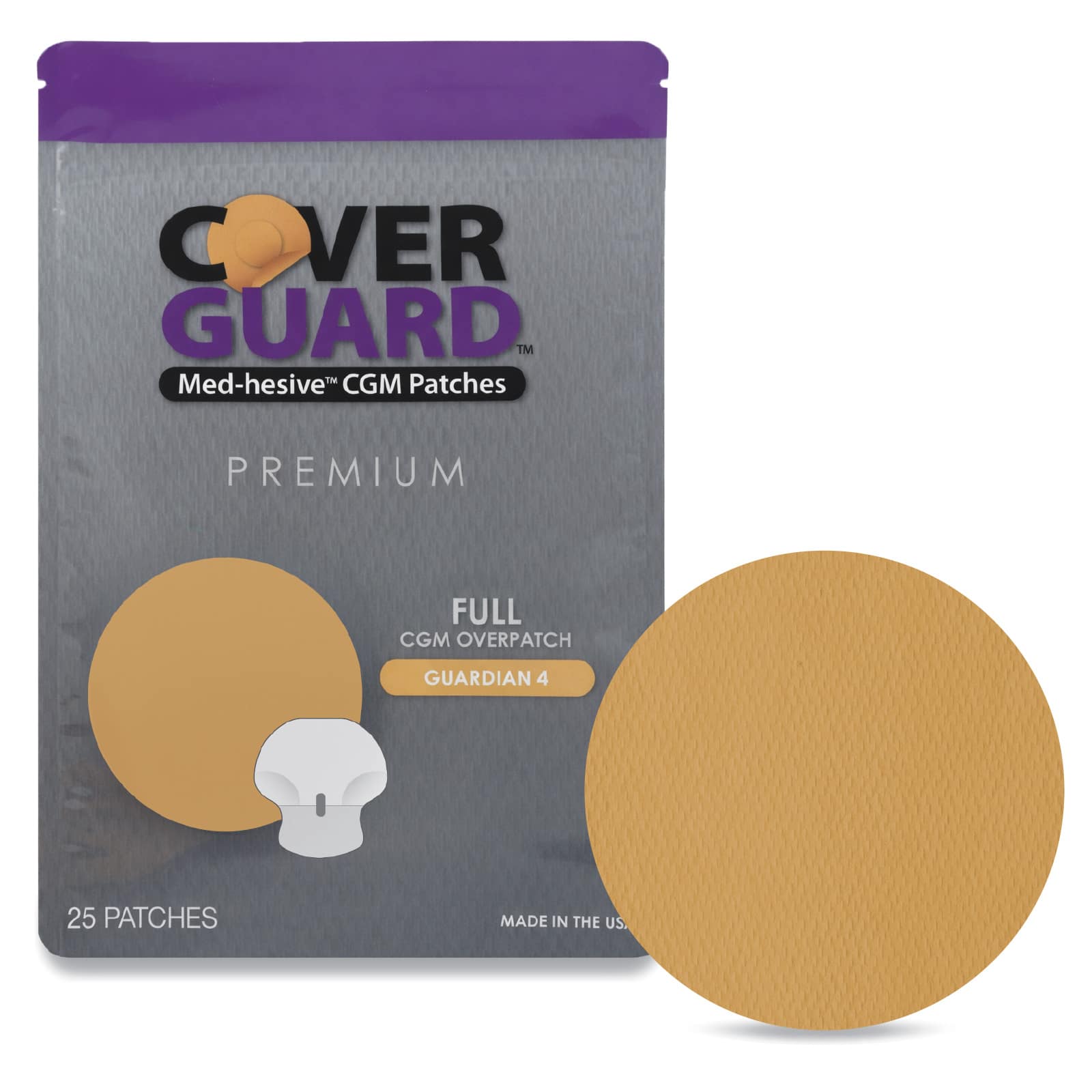 CoverGuard CGM Overpatch Freestyle Guardian 4 Tan Full Coverage