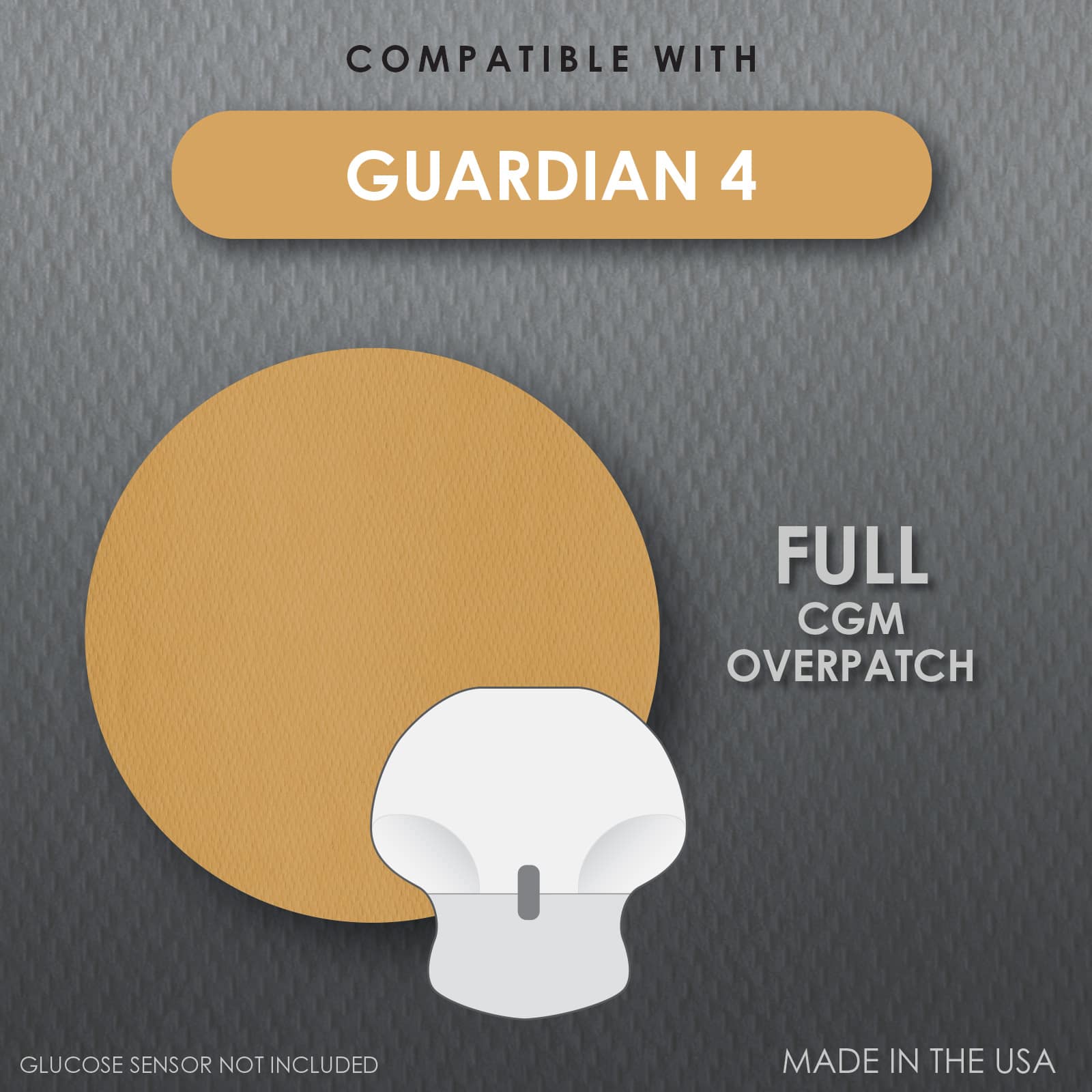 CoverGuard CGM Overpatch Freestyle Guardian 4 Tan Full Coverage - Image 2