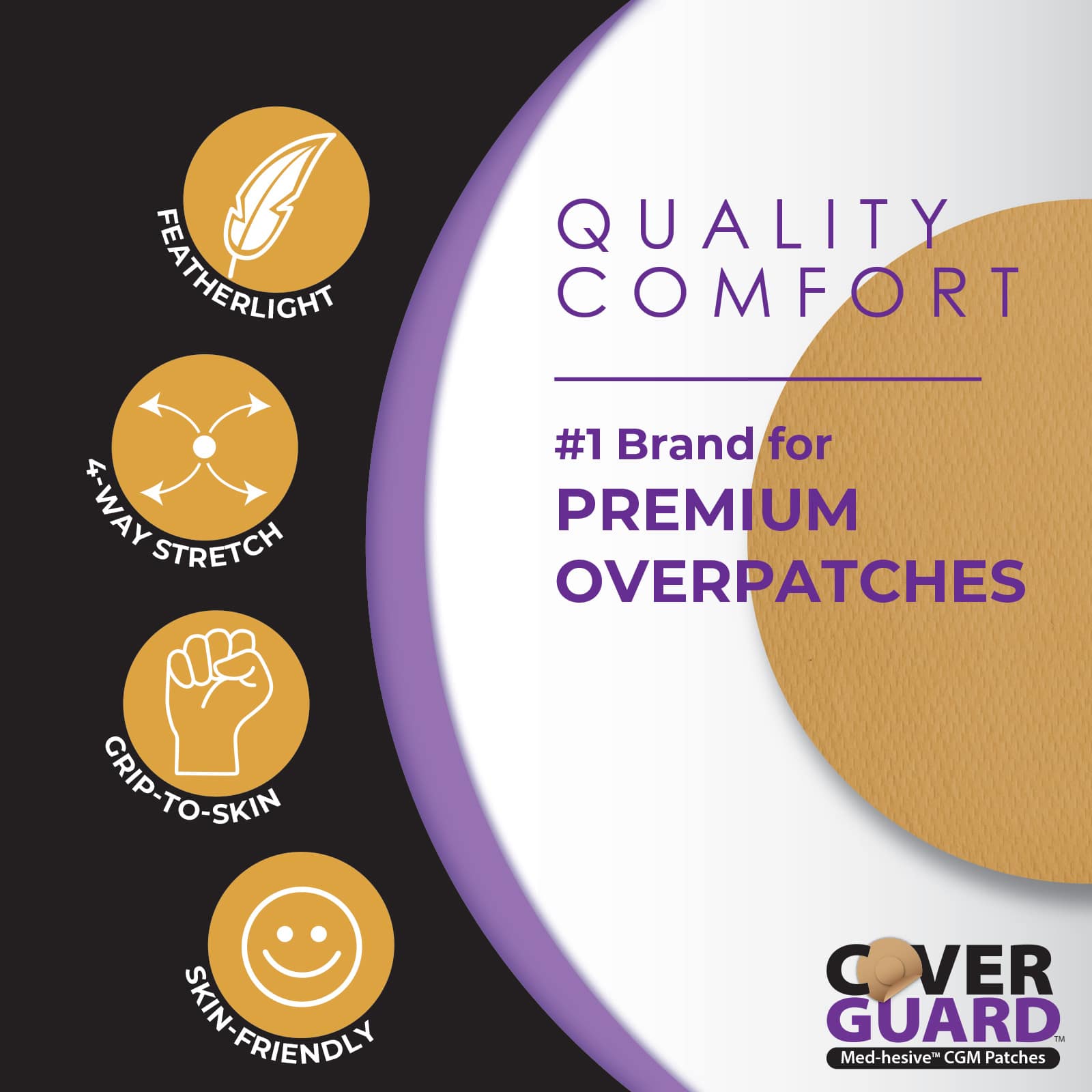 CoverGuard CGM Overpatch Freestyle Guardian 4 Tan Full Coverage - Image 4