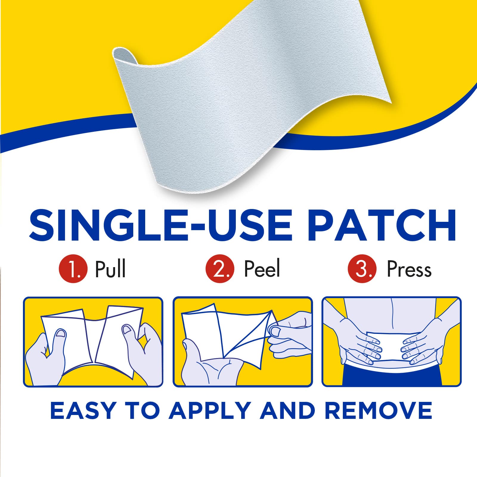 TheraCare OTC Pain Relief 4% Lidocaine Patch XL, 3 Count - Image 5