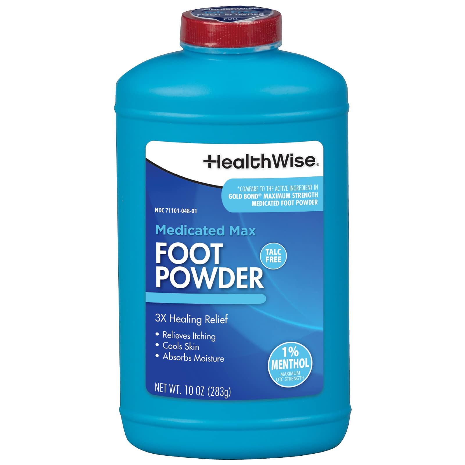 HealthWise Medicated Maximum Strength Foot Powder 1% Menthol