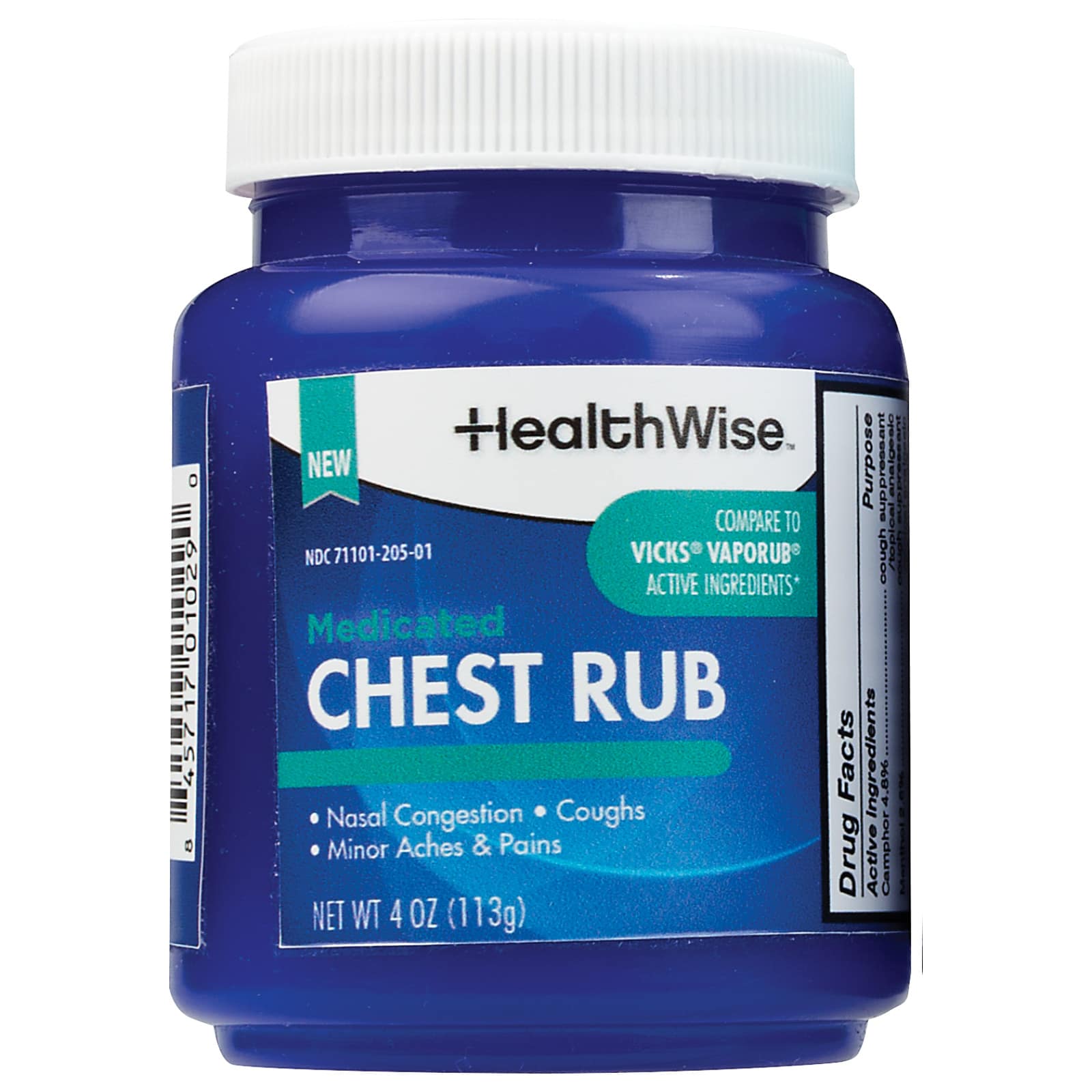 HealthWise Medicated Chest Rub Cough Suppressant