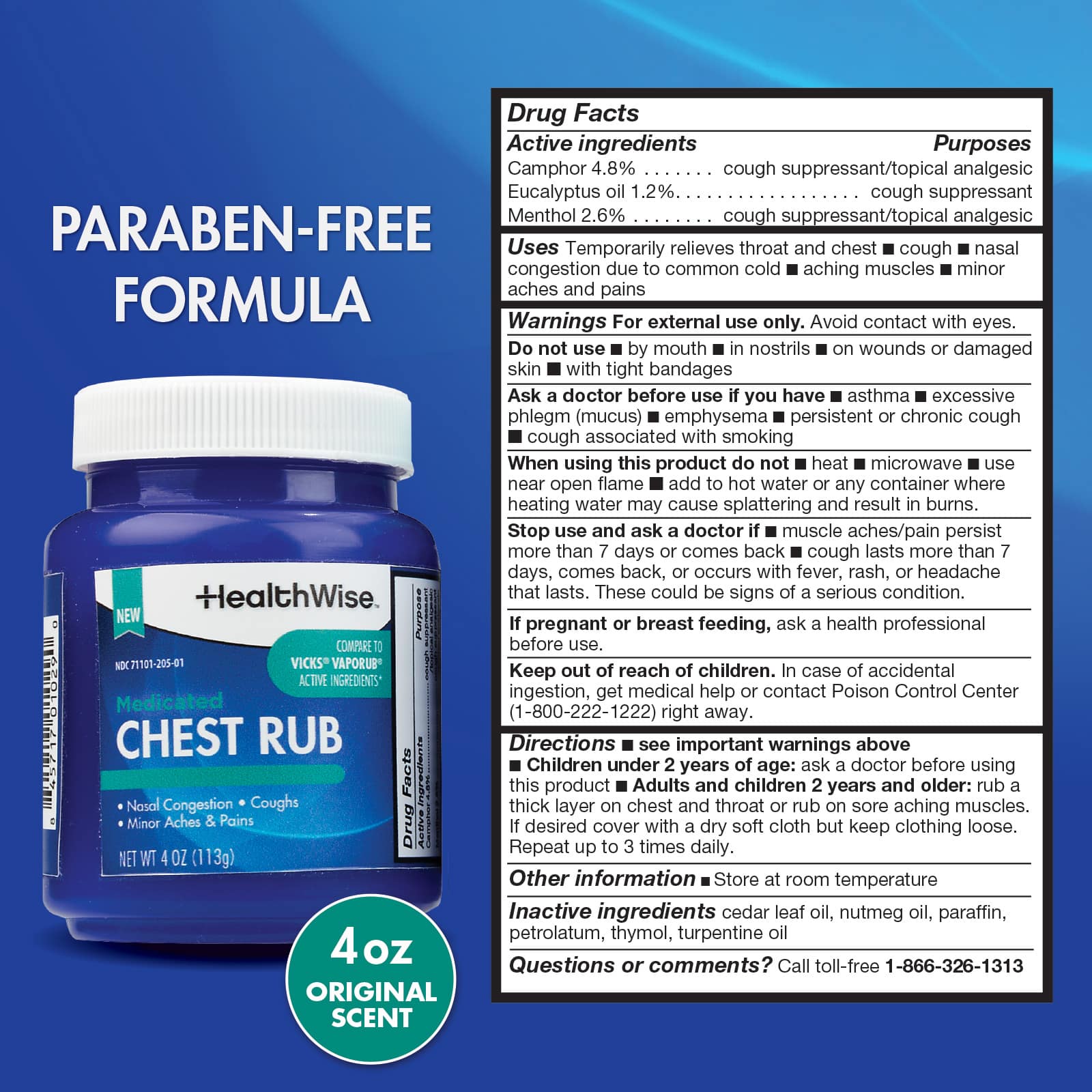 HealthWise Medicated Chest Rub Cough Suppressant - Image 2