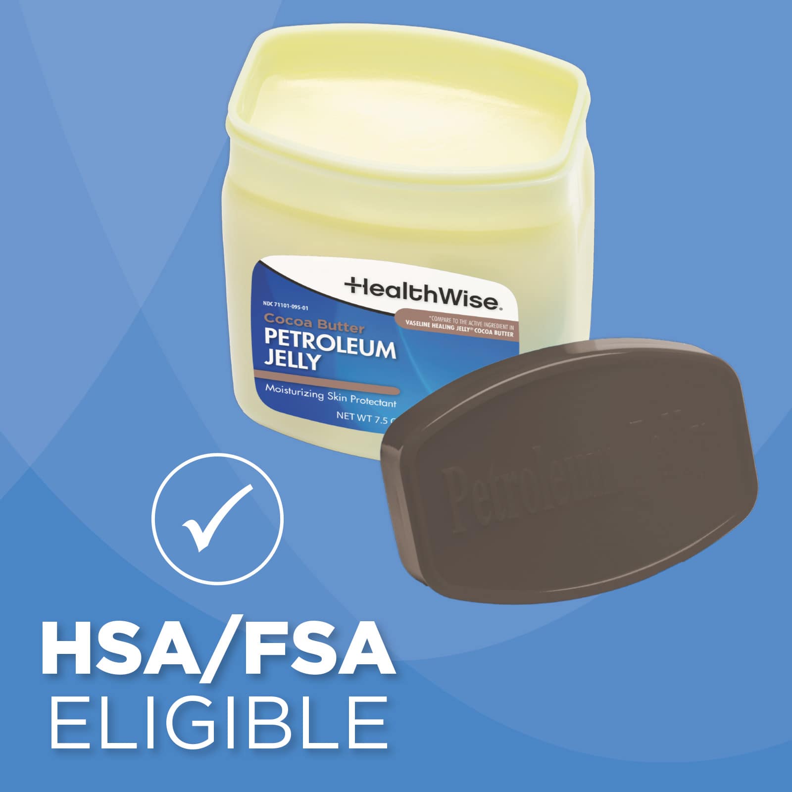 HealthWise Cocoa Butter Scented Petroleum Jelly 7.5 oz - Image 9