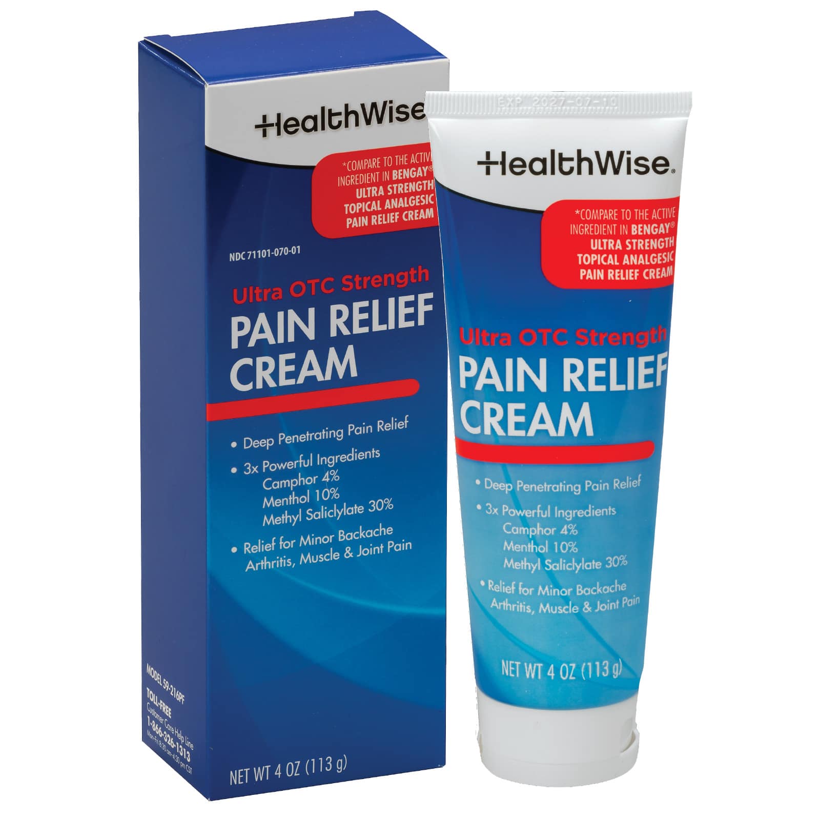 HealthWise Pain Relief Cream Ultra OTC Strength